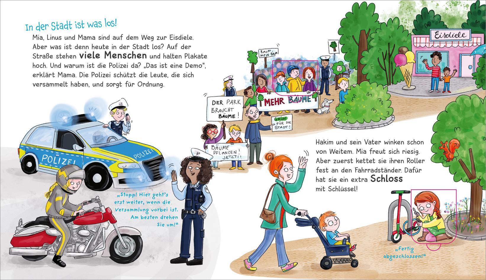 Beispielinhalt (Bild) WAS IST WAS Meine Welt Band 15 Tatütata, die Polizei!