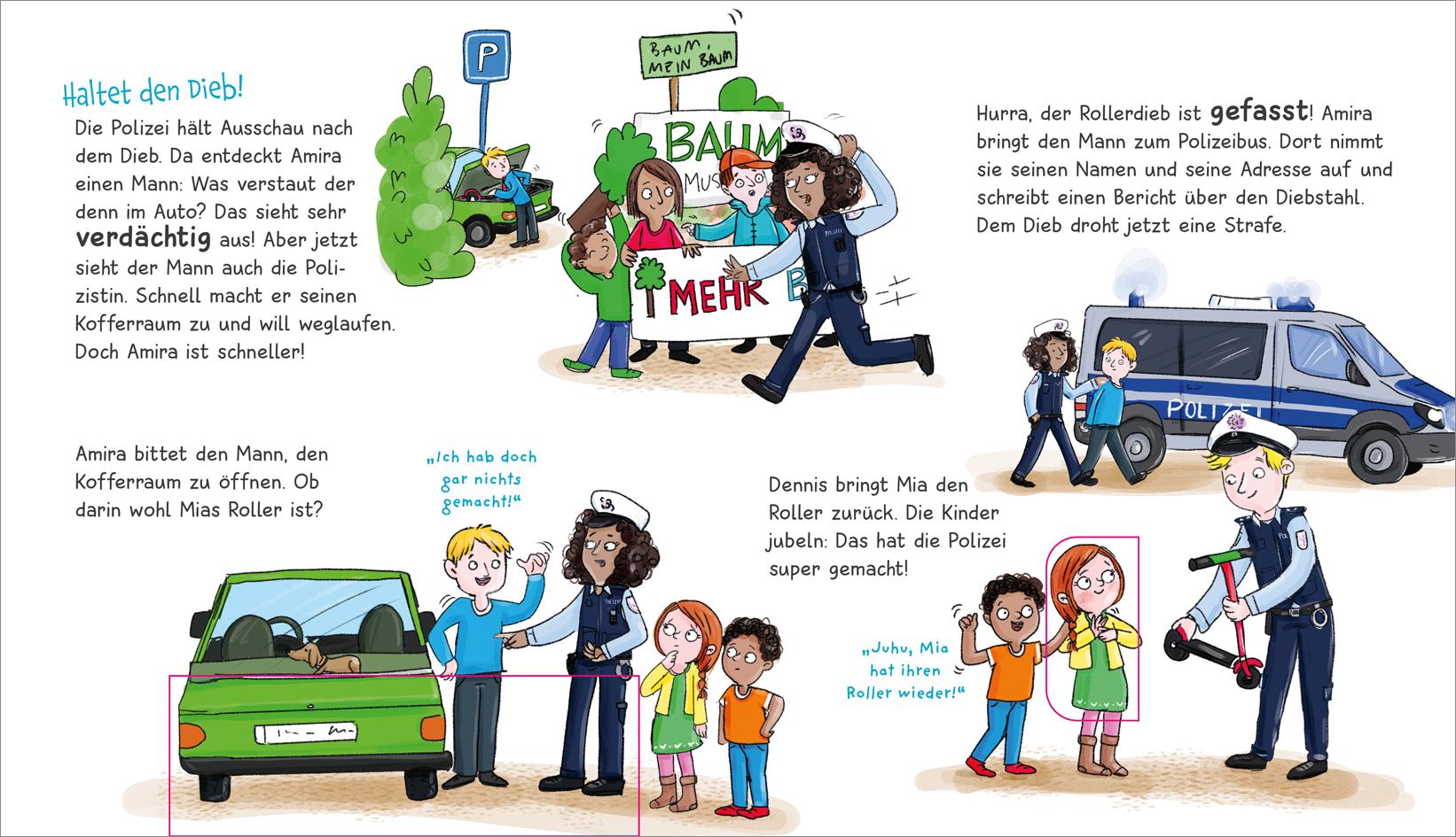 Beispielinhalt (Bild) WAS IST WAS Meine Welt Band 15 Tatütata, die Polizei!