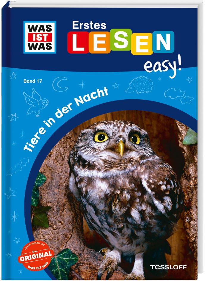 Vorderes Coverbild WAS IST WAS Erstes Lesen easy! Band 17. Tiere in der Nacht