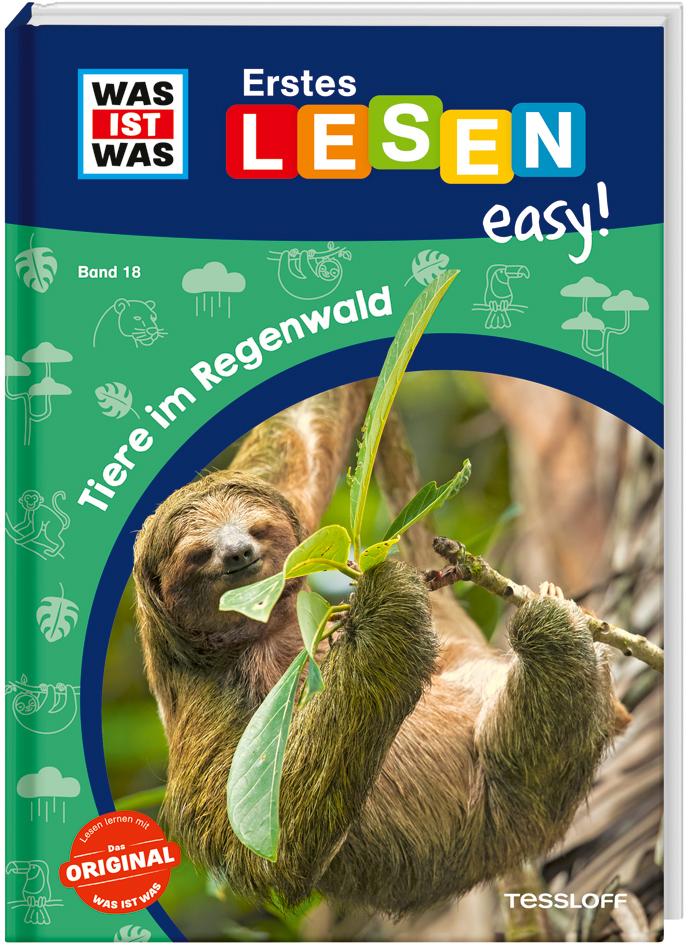 Vorderes Coverbild WAS IST WAS Erstes Lesen easy! Band 18. Tiere im Regenwald