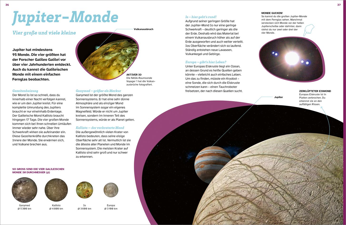 Beispielinhalt (Bild) WAS IST WAS Planeten. Unsere fernen Nachbarn