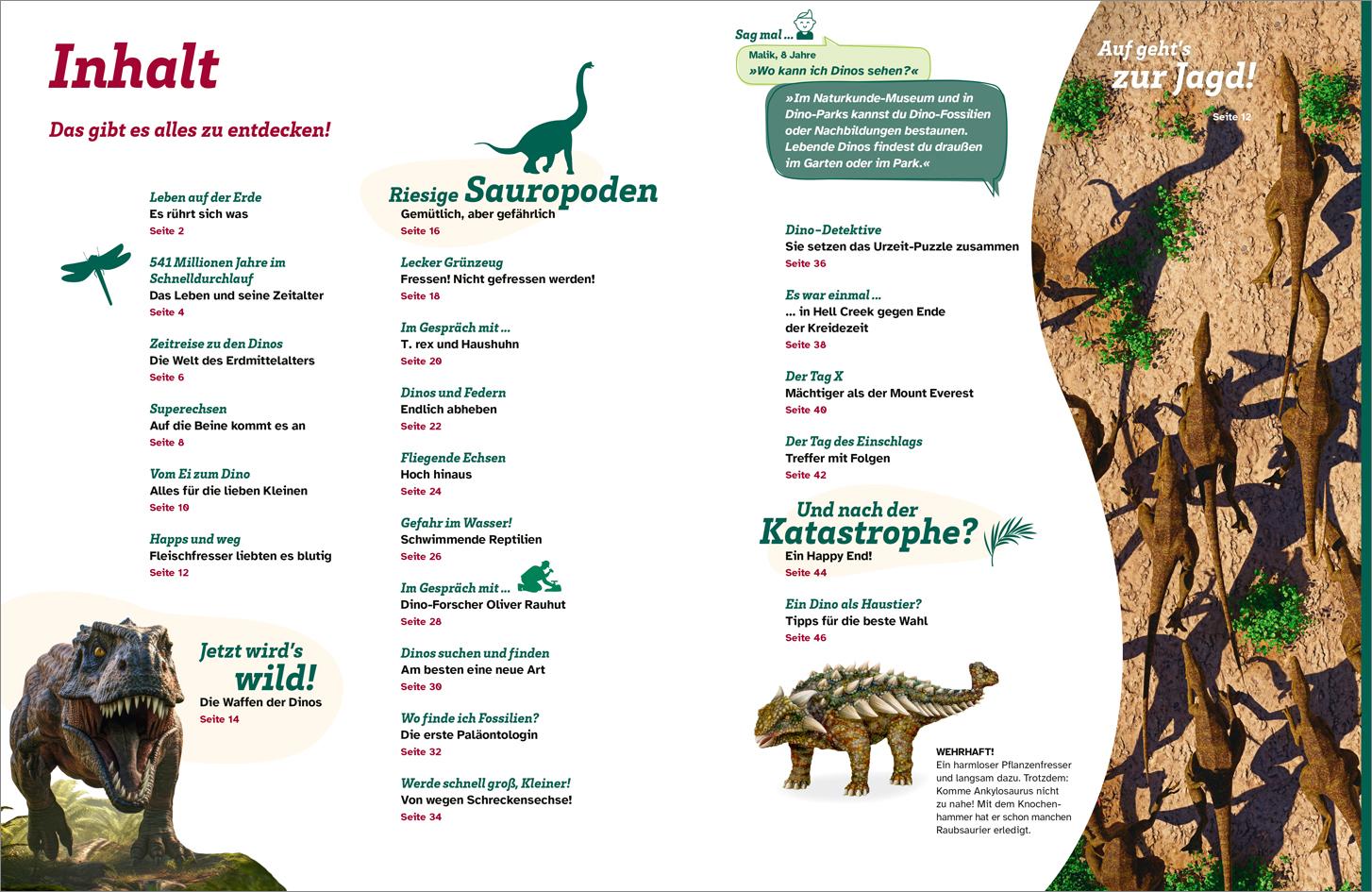 Beispielinhalt (Bild) WAS IST WAS Dinosaurier. Superechsen der Urzeit