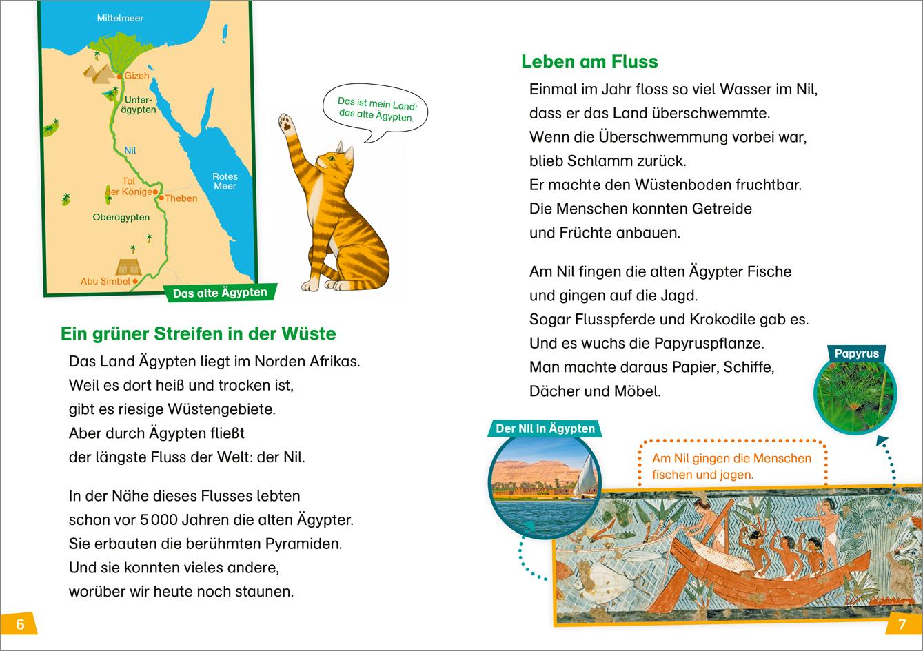 Beispielinhalt (Bild) WAS IST WAS Erstes Lesen Band 27. Das alte Ägypten