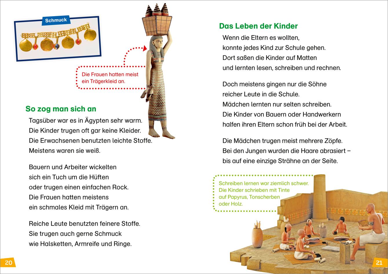 Beispielinhalt (Bild) WAS IST WAS Erstes Lesen Band 27. Das alte Ägypten
