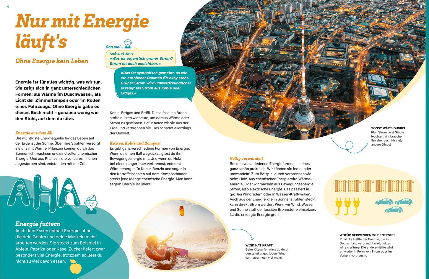 Beispielinhalt (Bild) WAS IST WAS Grüne Energie. Power für die Zukunft