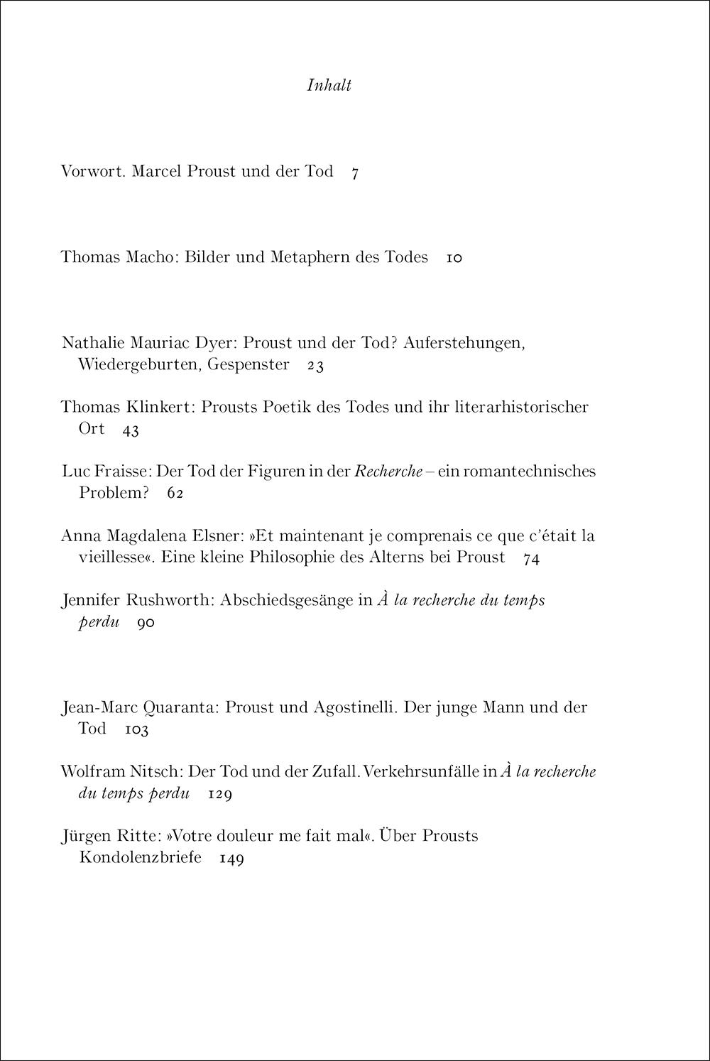 Beispielinhalt (Bild) Marcel Proust und der Tod