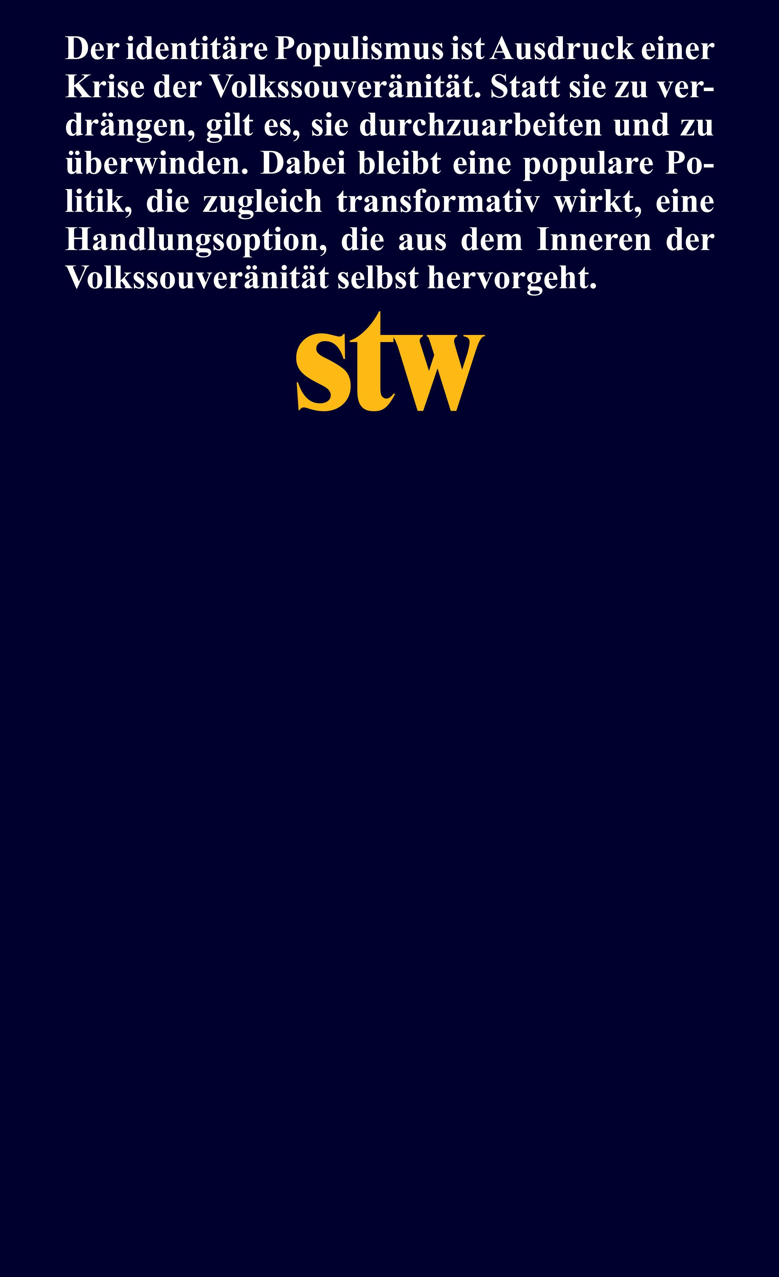 Rückseitencover Volk und Elite