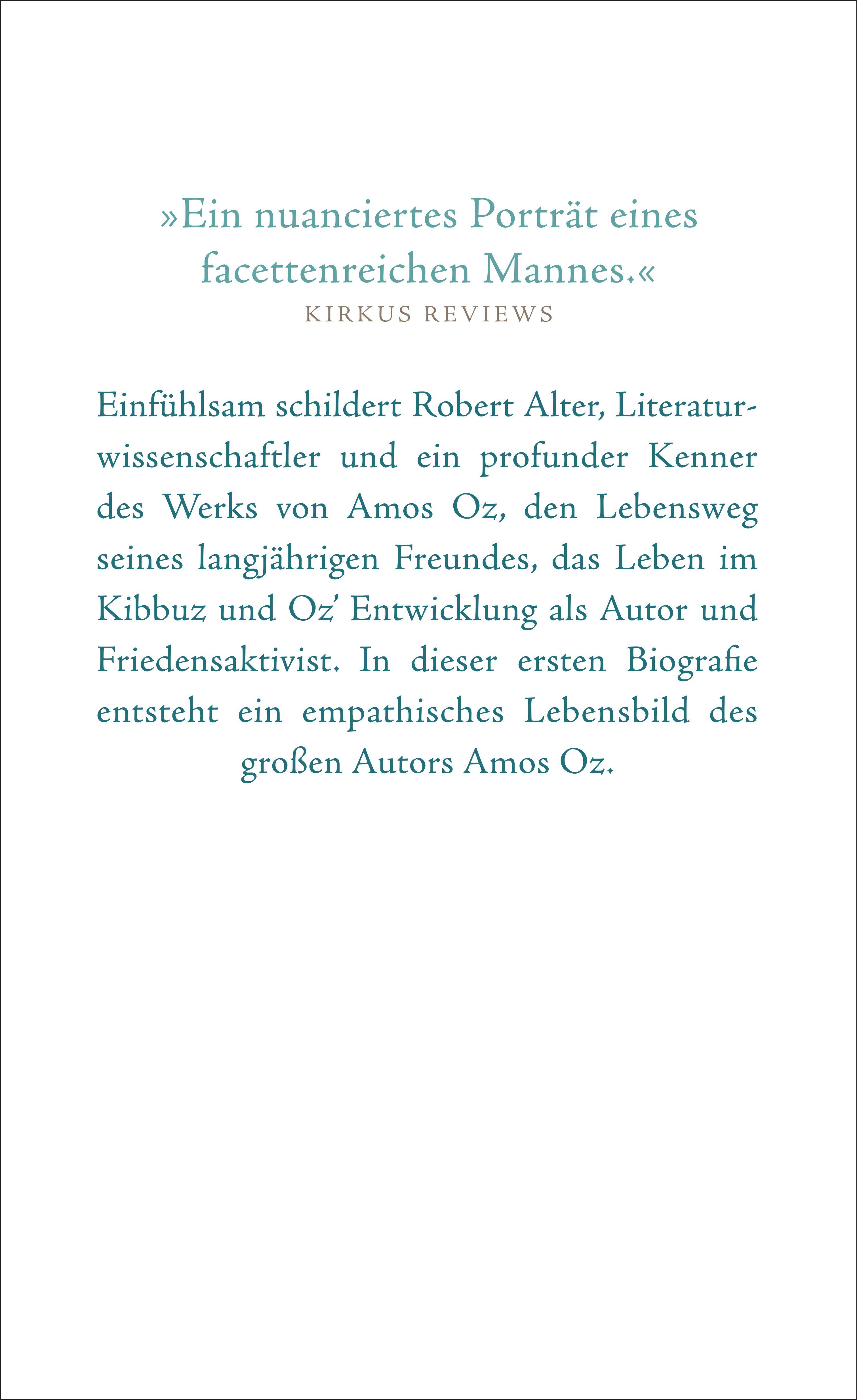 Rückseitencover Amos Oz