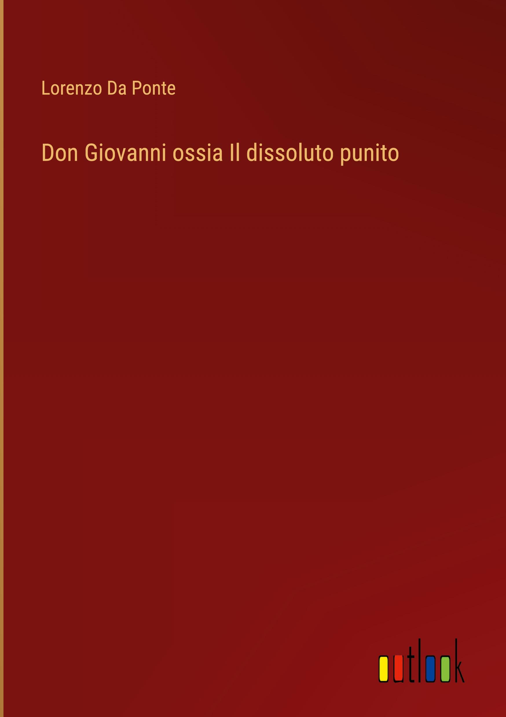 Vorderes Coverbild Don Giovanni ossia Il dissoluto punito