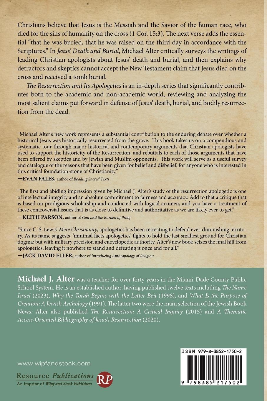 Rückseitencover The Resurrection and Its Apologetics