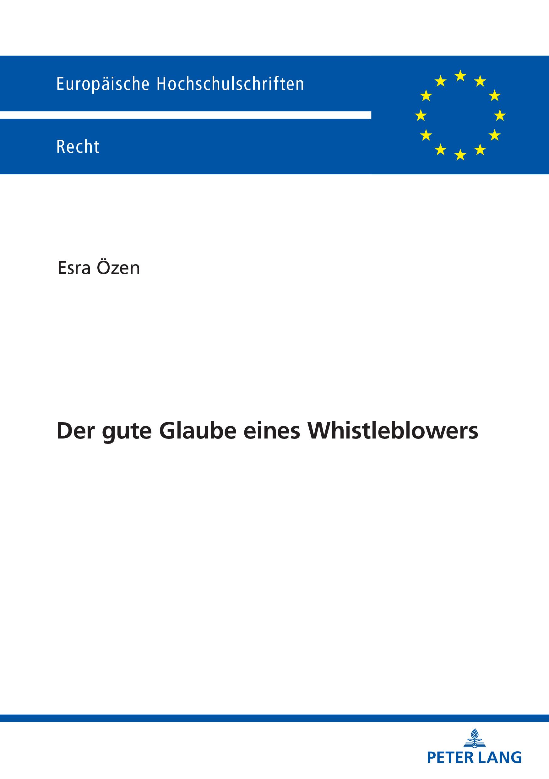 Vorderes Coverbild Der gute Glaube eines Whistleblowers