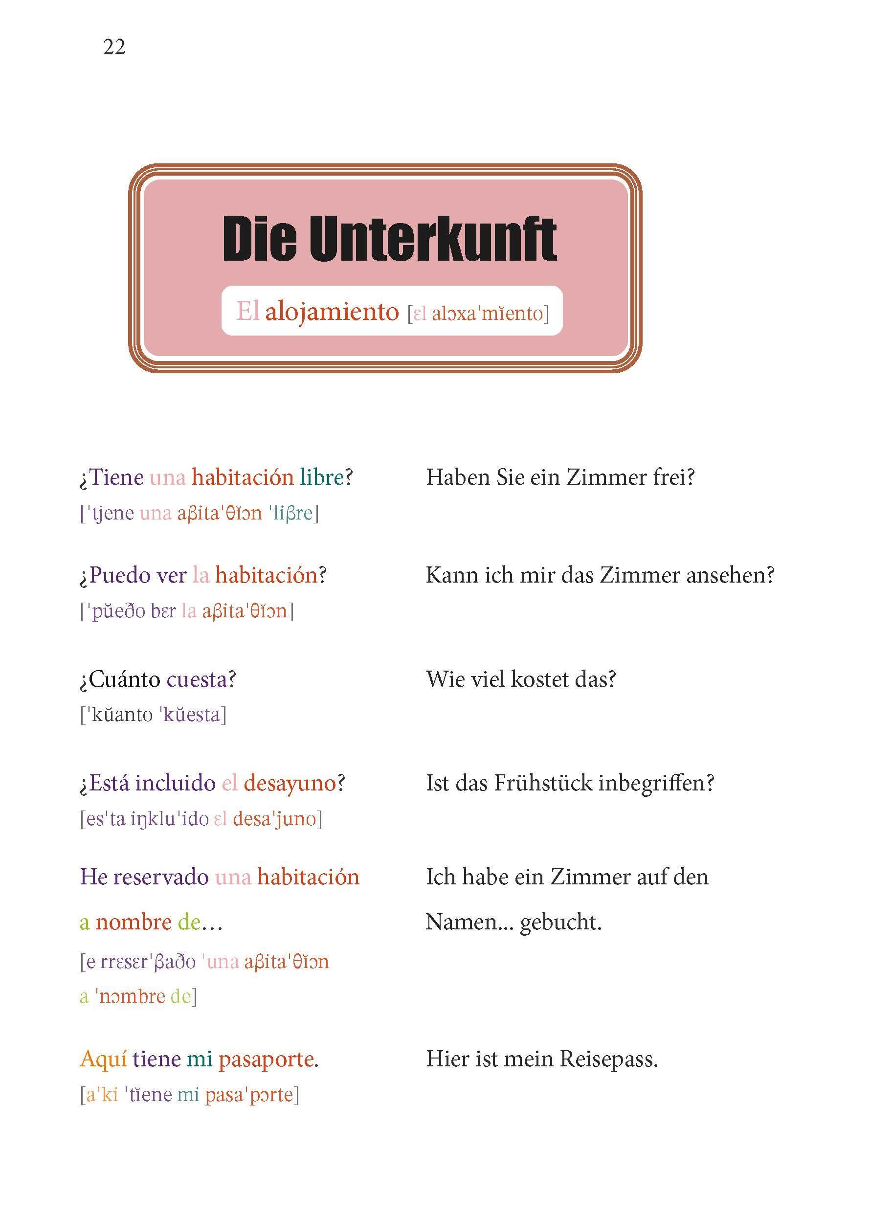 Beispielinhalt (Bild) PONS Spanisch Im Handumdrehen