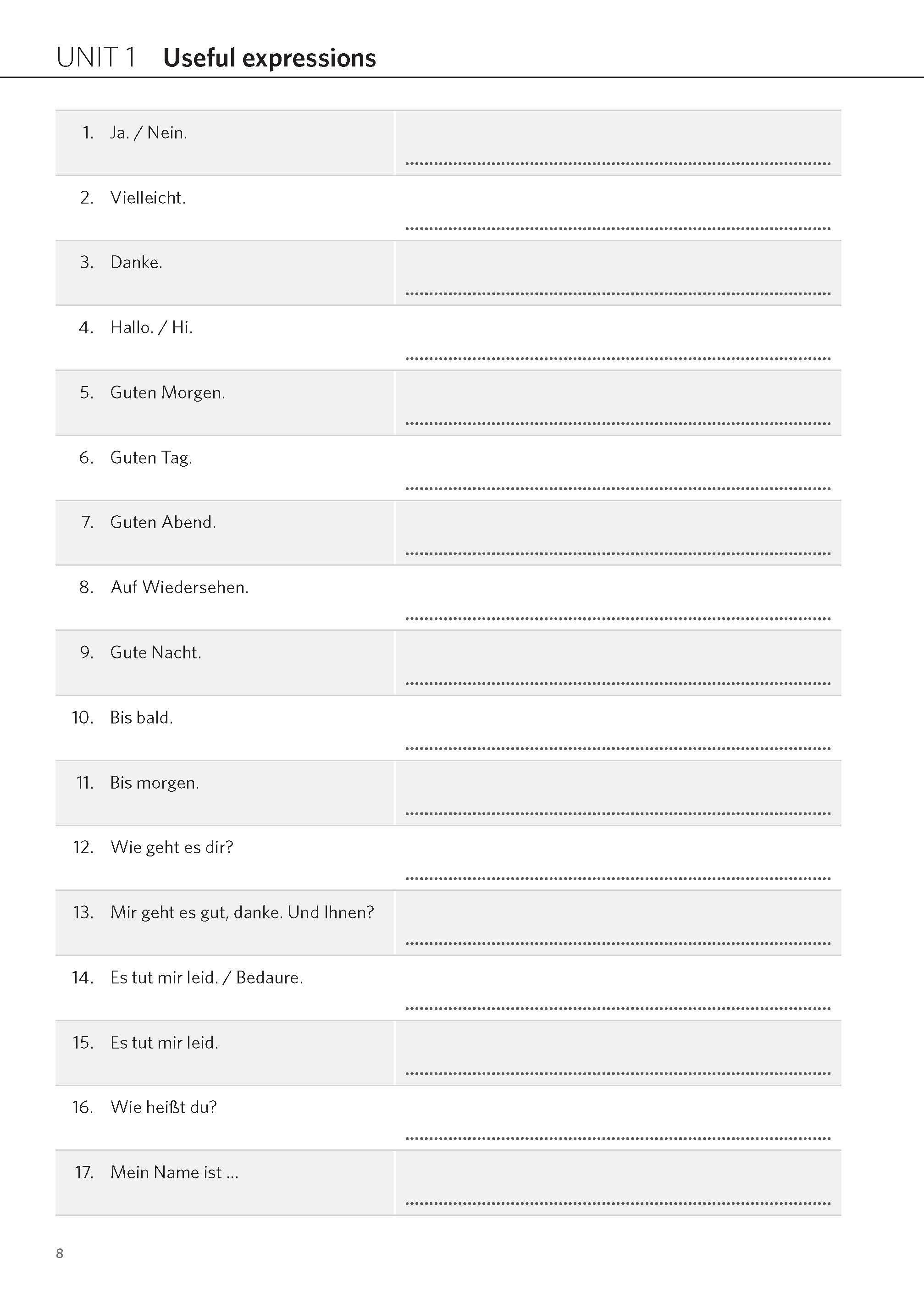 Beispielinhalt (Bild) PONS Satz für Satz Englisch A1