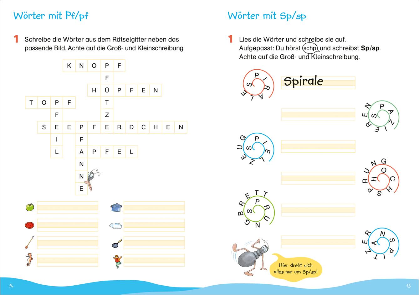 Beispielinhalt (Bild) Fit für Rechtschreibung 2. Klasse. Mein Übungsheft