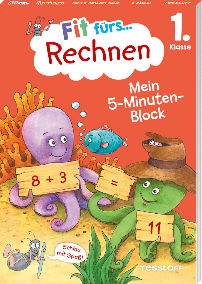 Vorderes Coverbild Fit fürs Rechnen 1. Klasse. Mein 5-Minuten-Block