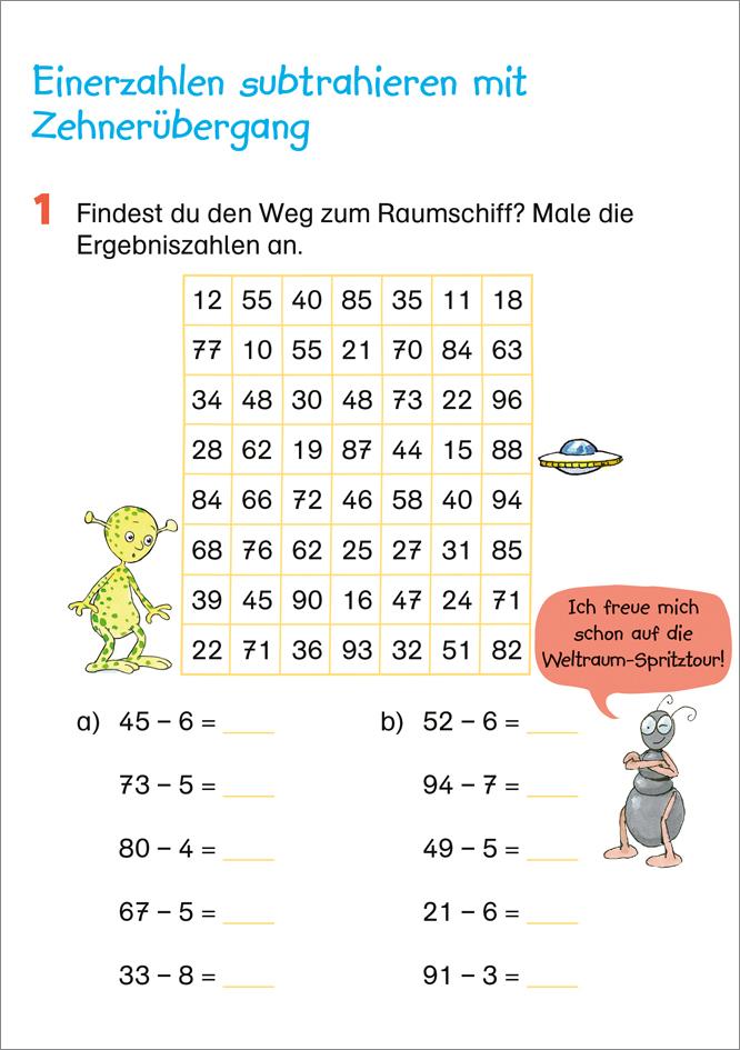 Beispielinhalt (Bild) Fit fürs Rechnen 2. Klasse. Mein 5-Minuten-Block