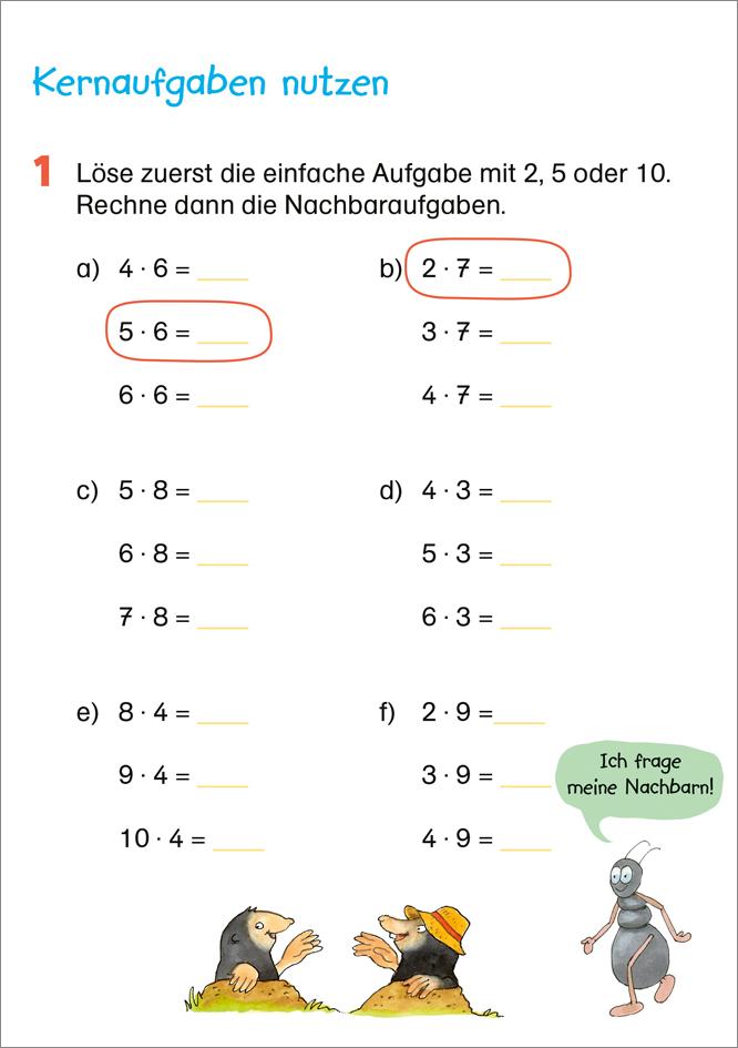 Beispielinhalt (Bild) Fit fürs Rechnen 2. Klasse. Mein 5-Minuten-Block
