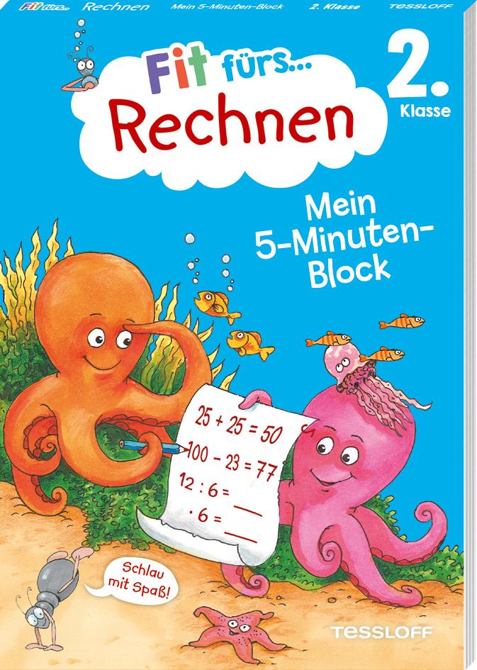 Vorderes Coverbild Fit fürs Rechnen 2. Klasse. Mein 5-Minuten-Block