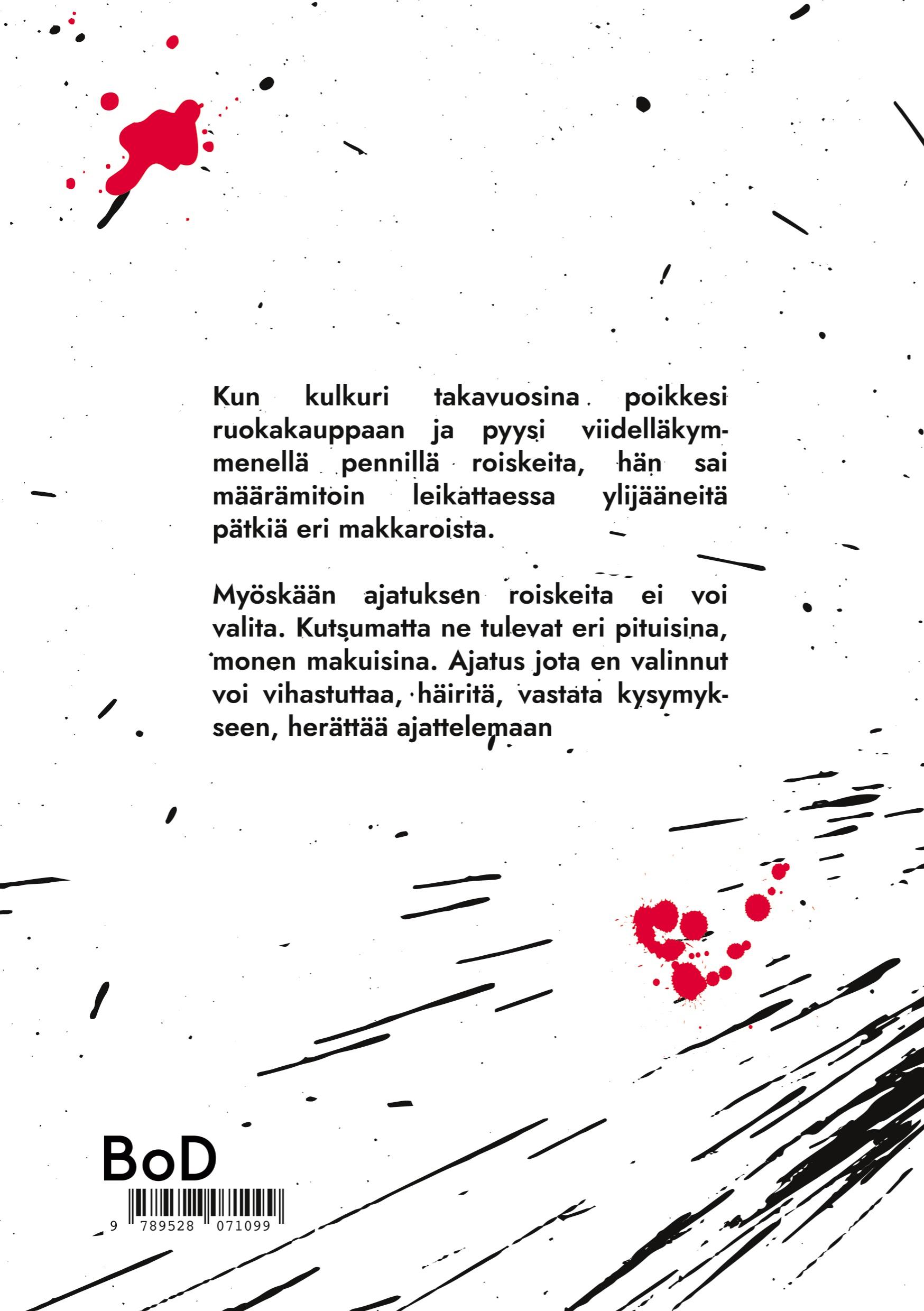 Rückseitencover Ajatuksen roiskeita