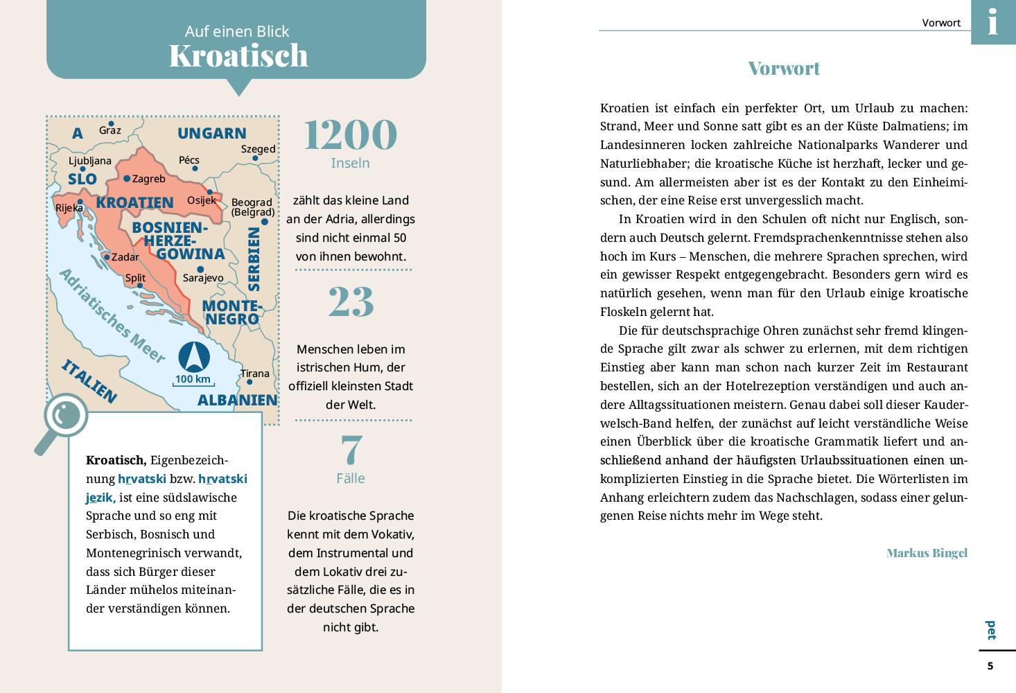 Beispielinhalt (Bild) Reise Know-How Sprachführer Kroatisch - Wort für Wort