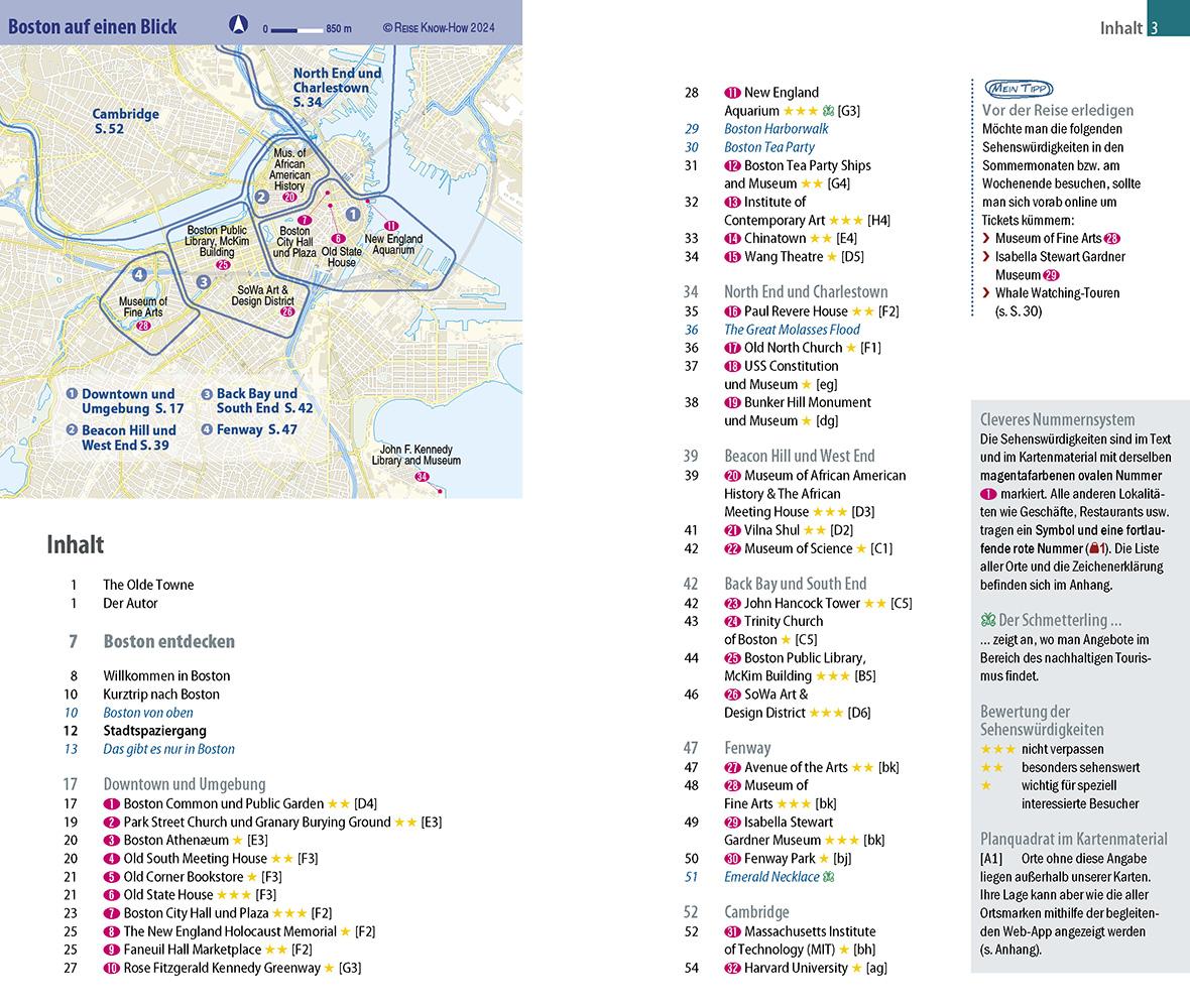 Beispielinhalt (Bild) Reise Know-How CityTrip Boston