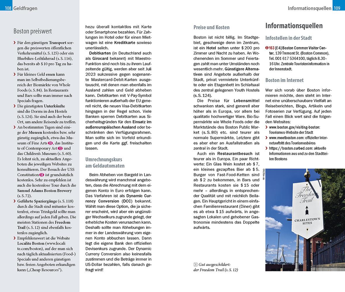 Beispielinhalt (Bild) Reise Know-How CityTrip Boston