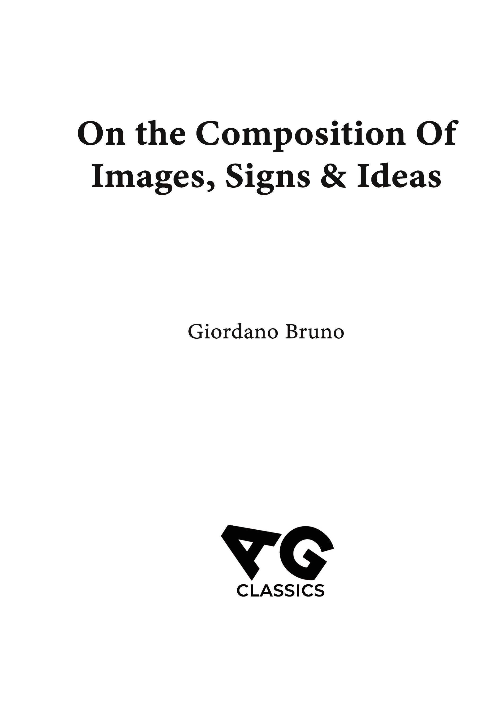 Vorderes Coverbild On the Composition of Images, Signs & Ideas