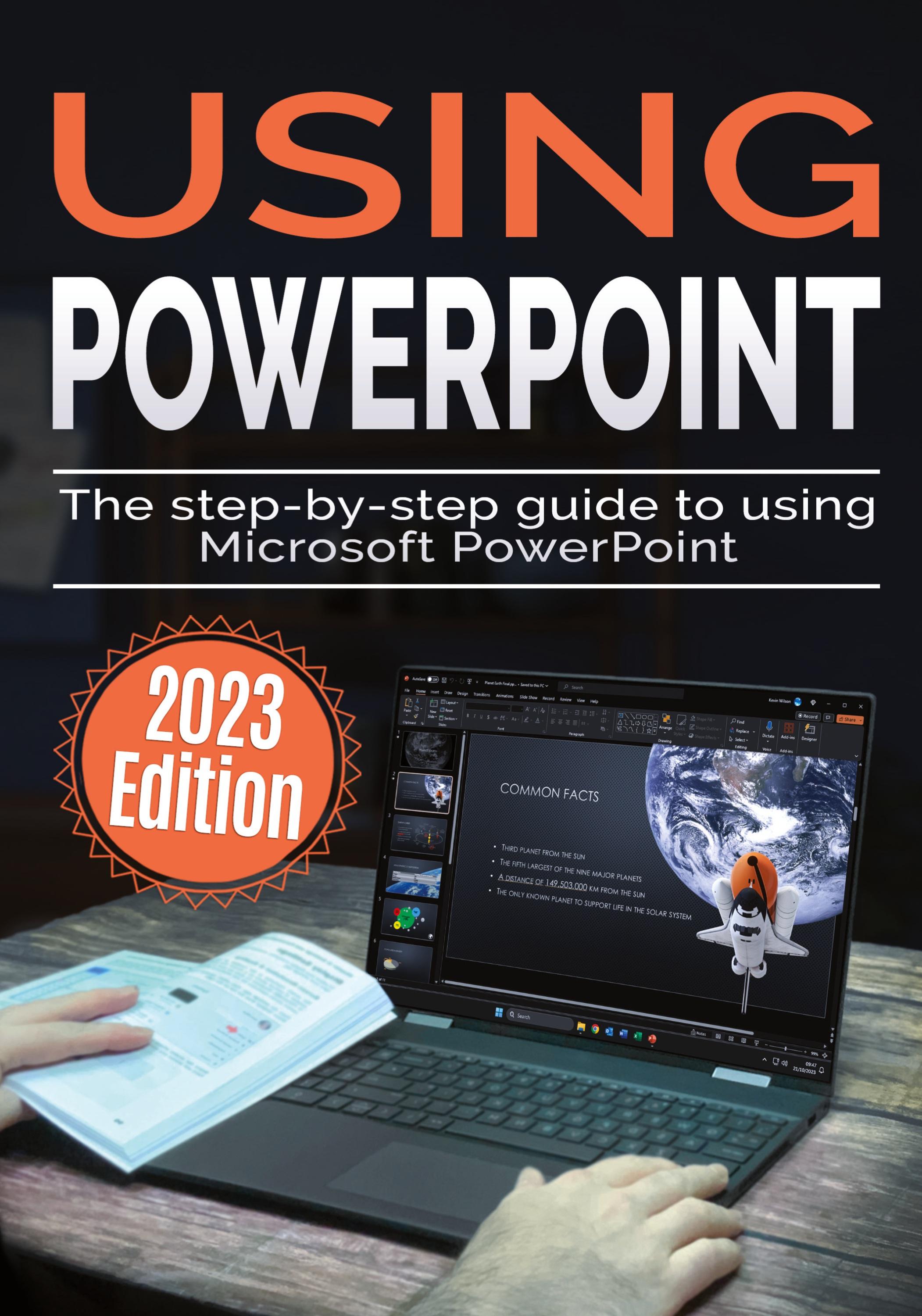 Vorderes Coverbild Using Microsoft PowerPoint - 2023 Edition