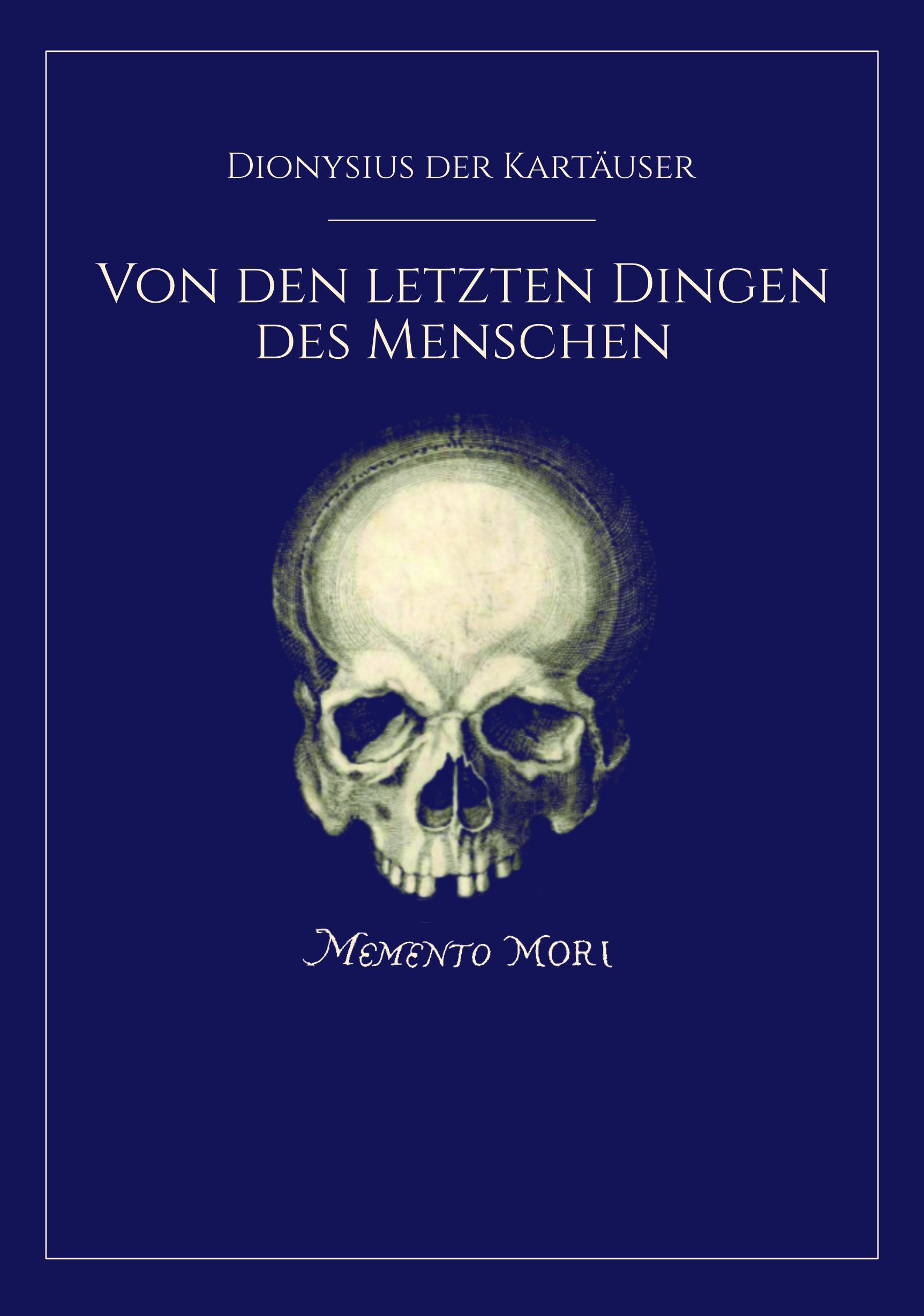Vorderes Coverbild Von den letzten Dingen des Menschen