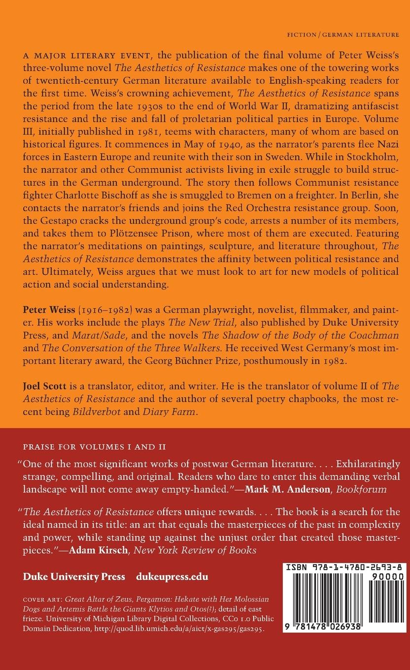 Rückseitencover The Aesthetics of Resistance, Volume III