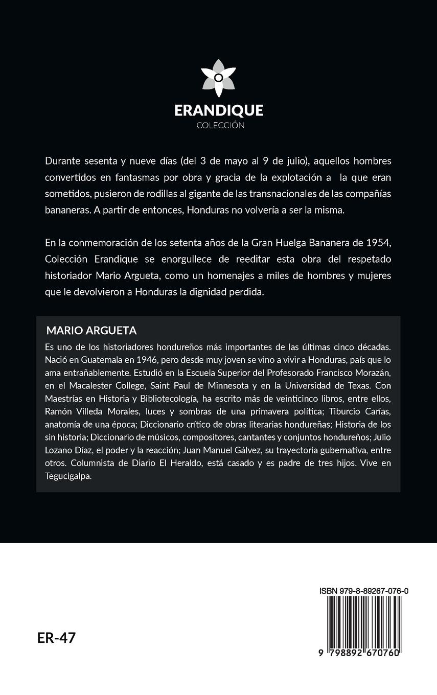 Rückseitencover La Gran Huelga Bananera del 54 (Los 69 días que estremecieron a Honduras)
