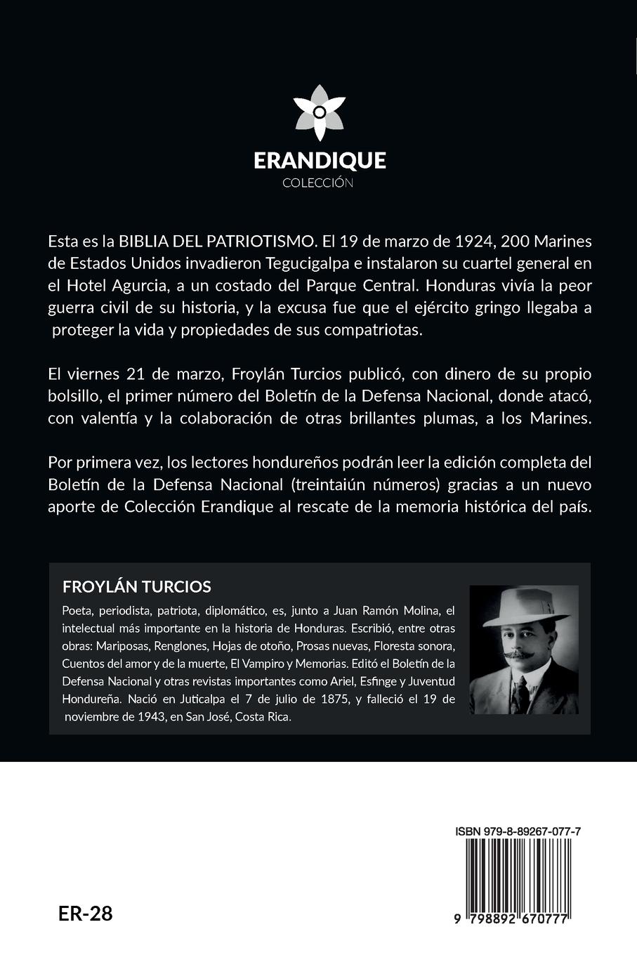 Rückseitencover Boletín de la Defensa Nacional (1924)