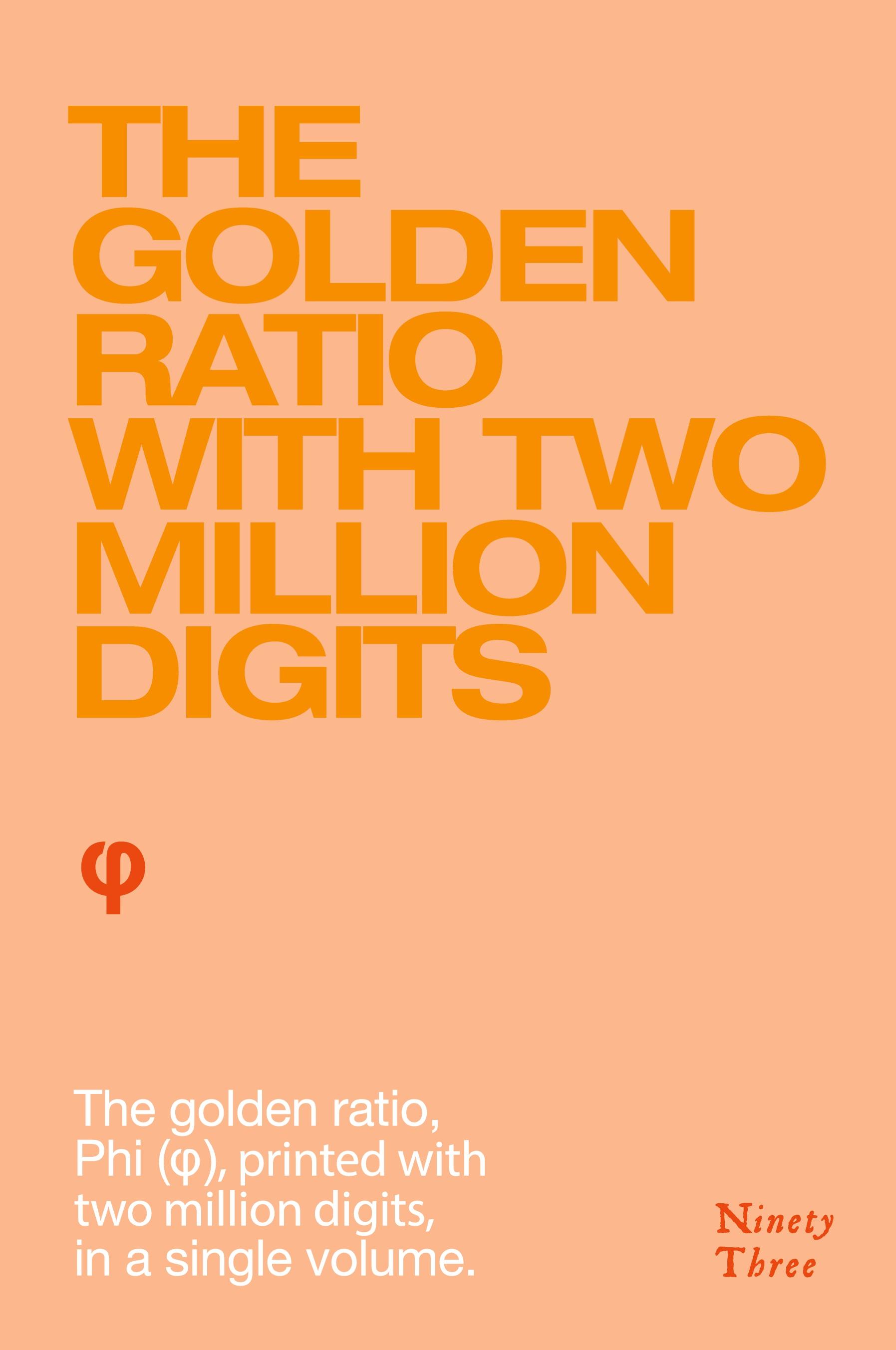 Vorderes Coverbild The Golden Ratio with two million digits