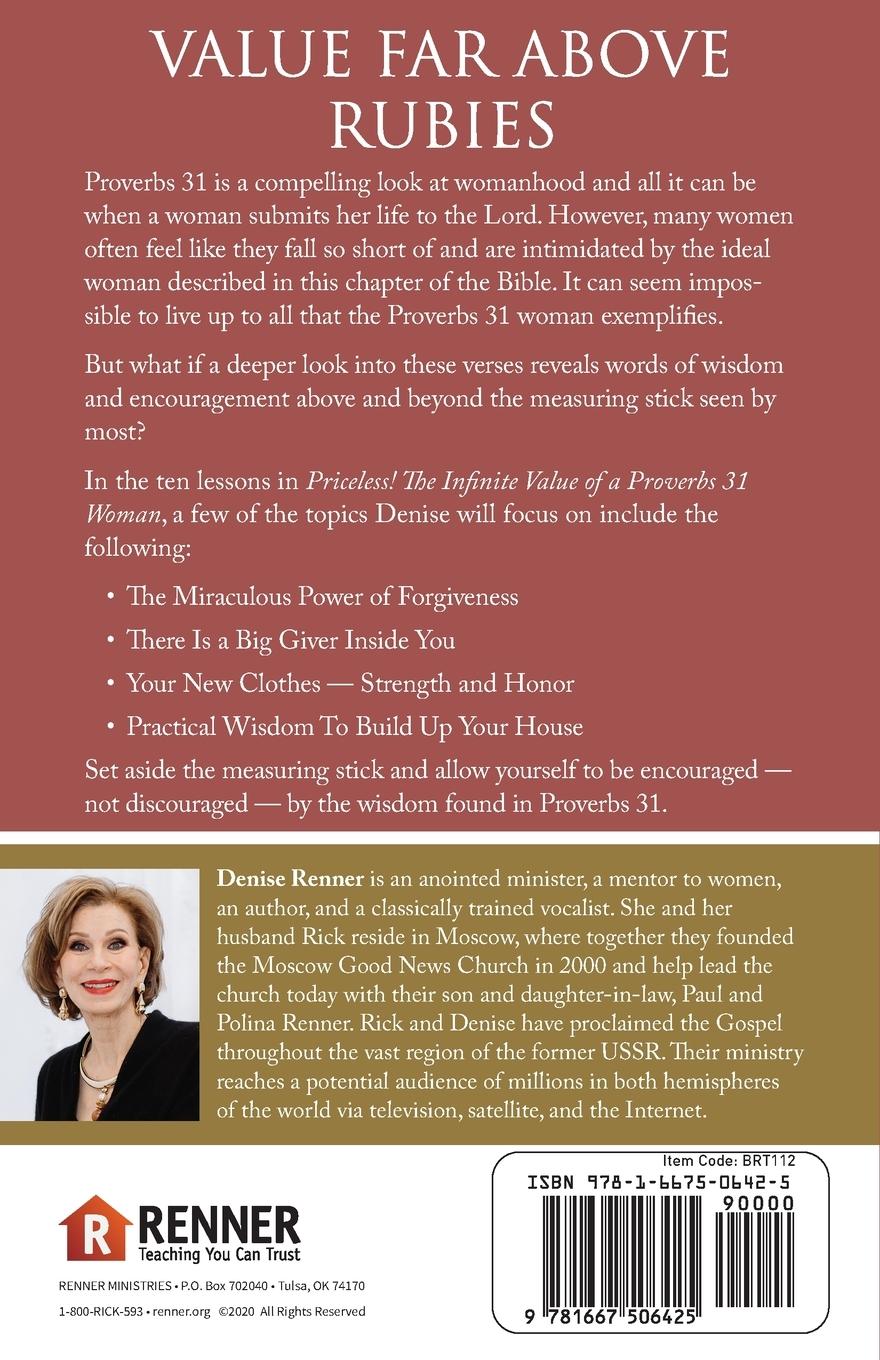 Rückseitencover Priceless! The Infinite Value of a Proverbs 31 Woman Study Guide