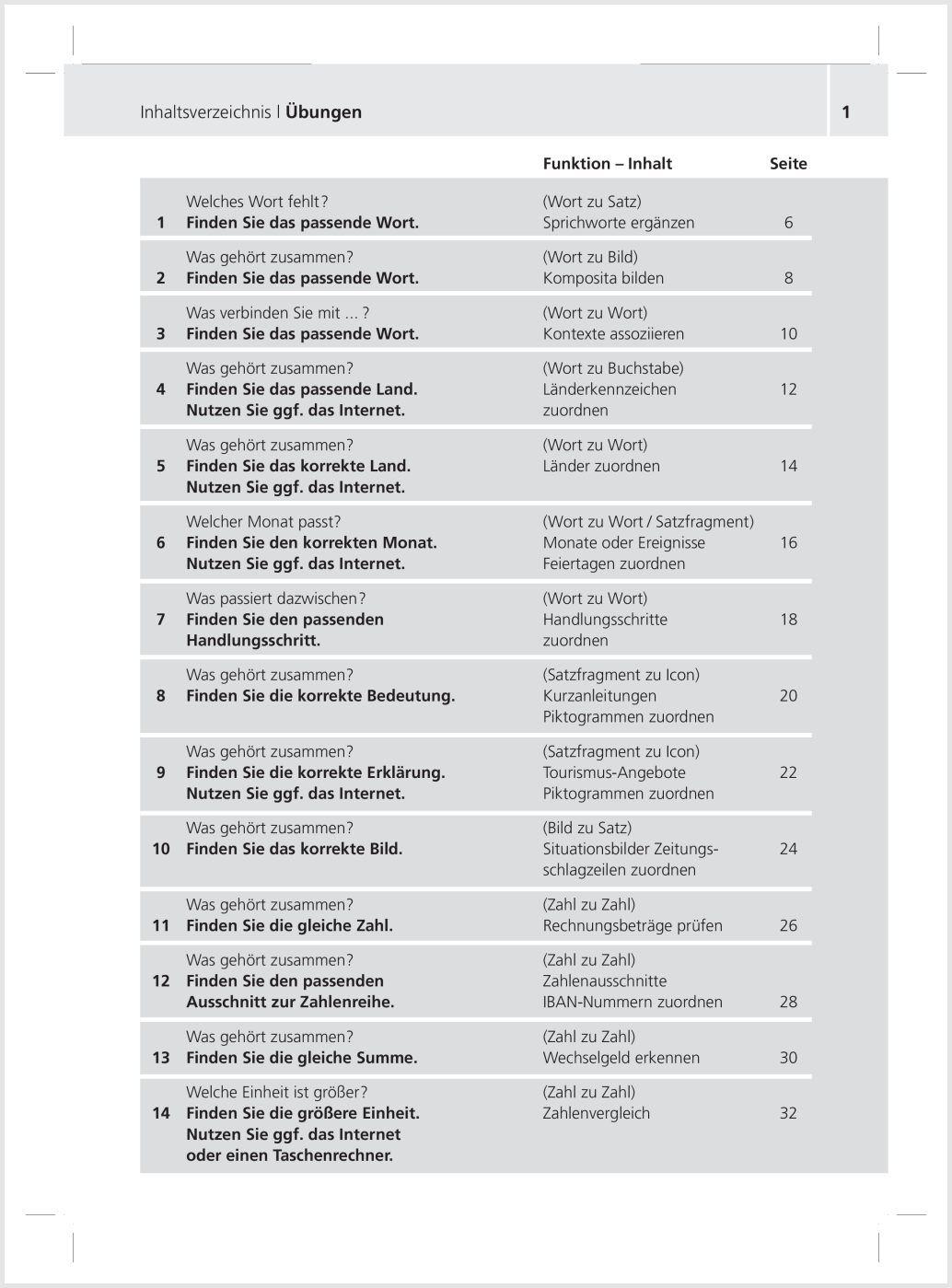 Beispielinhalt (Bild) miniLÜK-Sprachtherapie Heft 2 - Hirnfunktionstraining