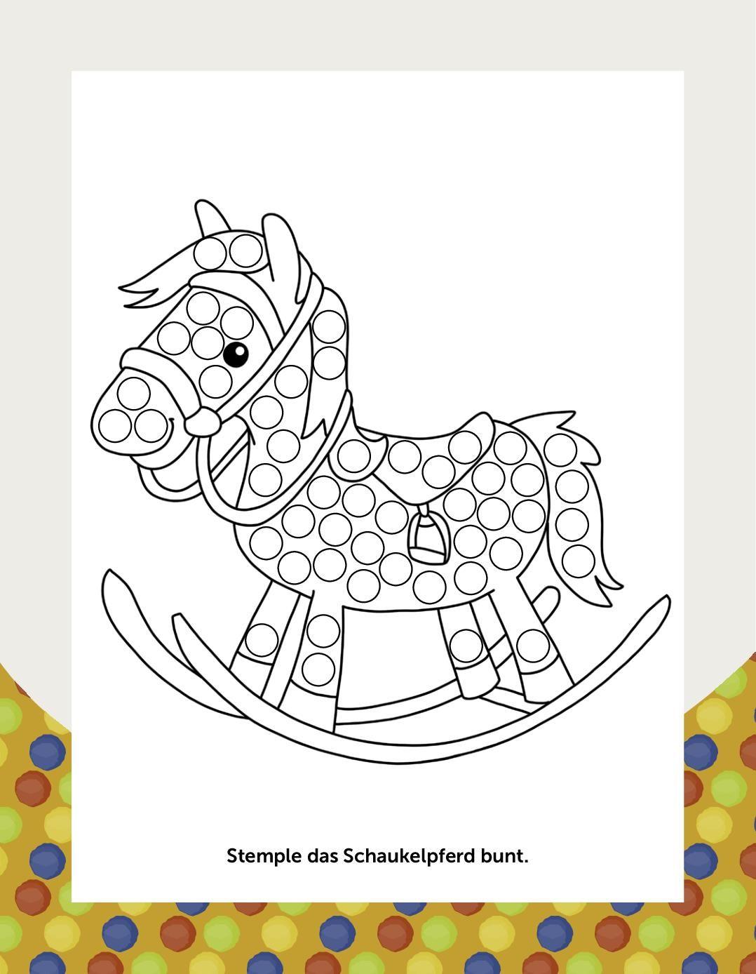 Beispielinhalt (Bild) Bobo Siebenschläfer Mein Fingerstempel-Ausmalbuch