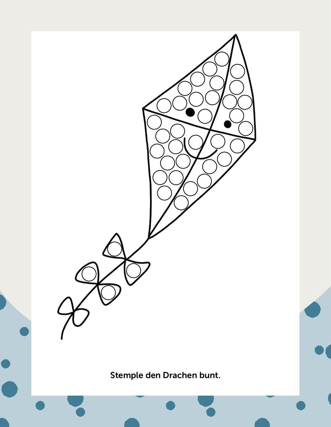 Beispielinhalt (Bild) Bobo Siebenschläfer Mein Fingerstempel-Ausmalbuch