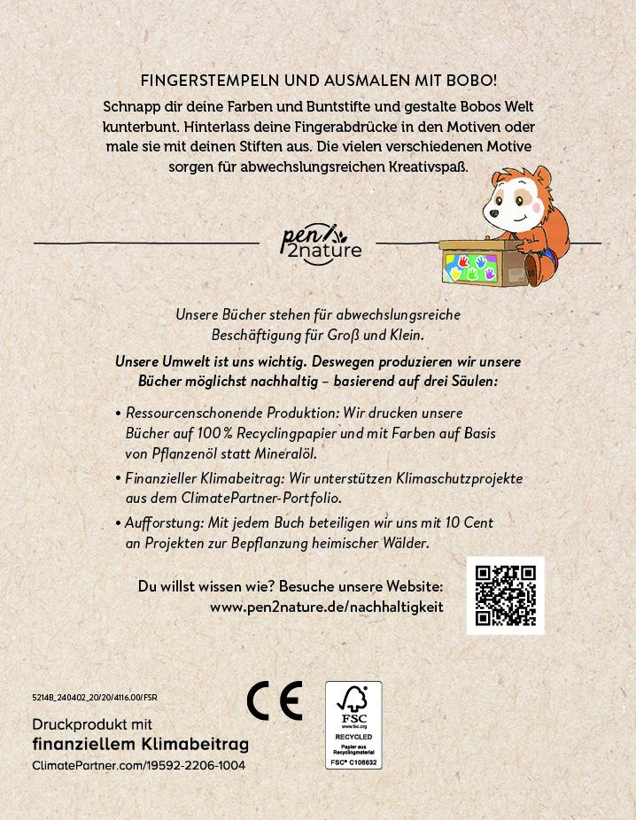 Rückseitencover Bobo Siebenschläfer Mein Fingerstempel-Ausmalbuch