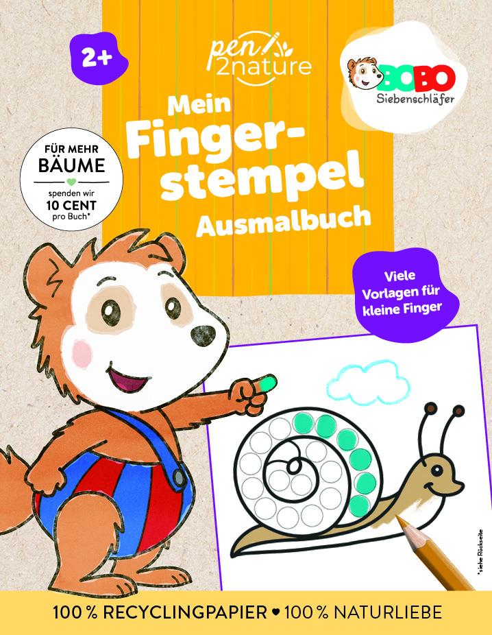 Vorderes Coverbild Bobo Siebenschläfer Mein Fingerstempel-Ausmalbuch