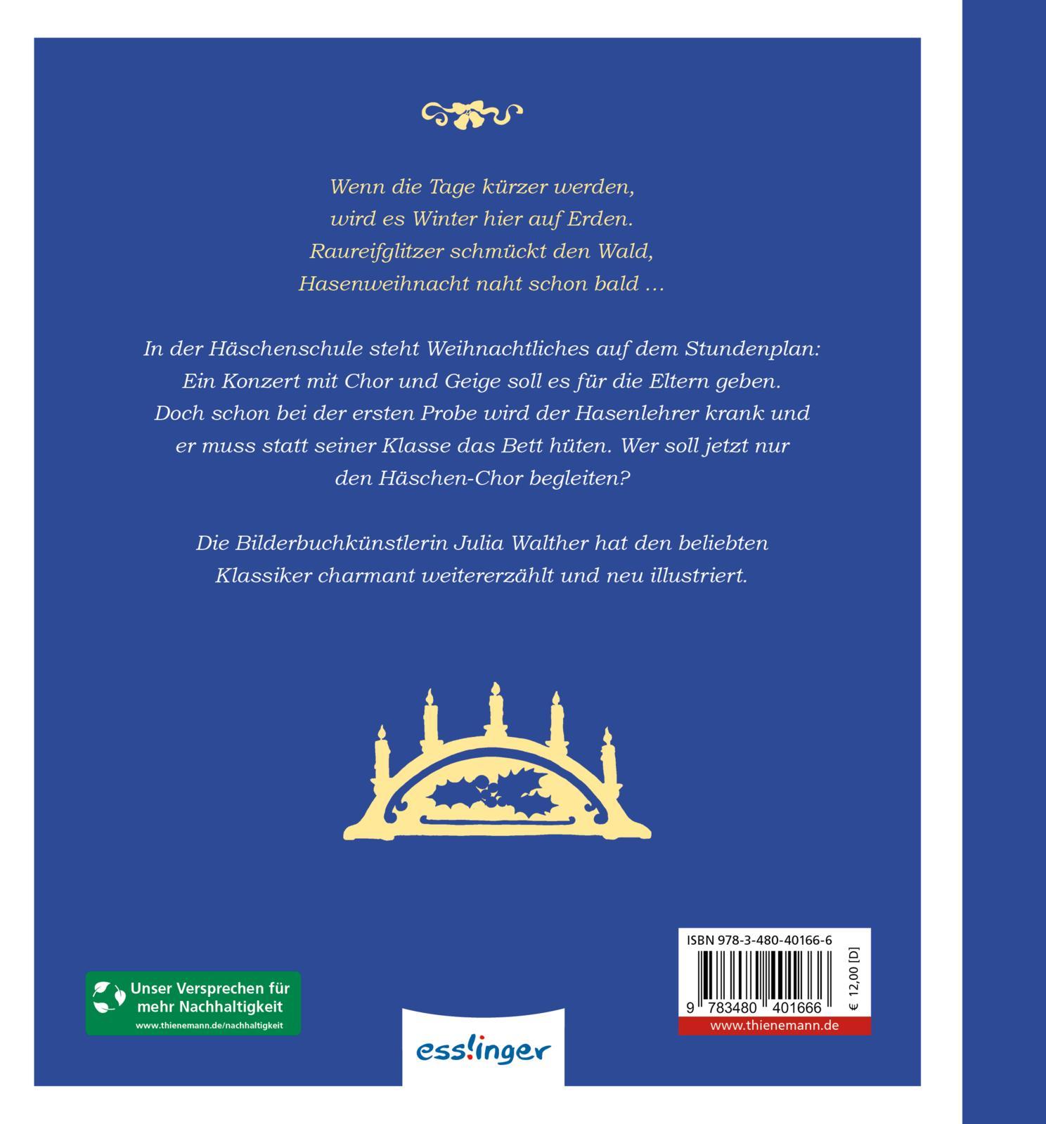 Rückseitencover Die Häschenschule 8: Weihnachten in der Häschenschule