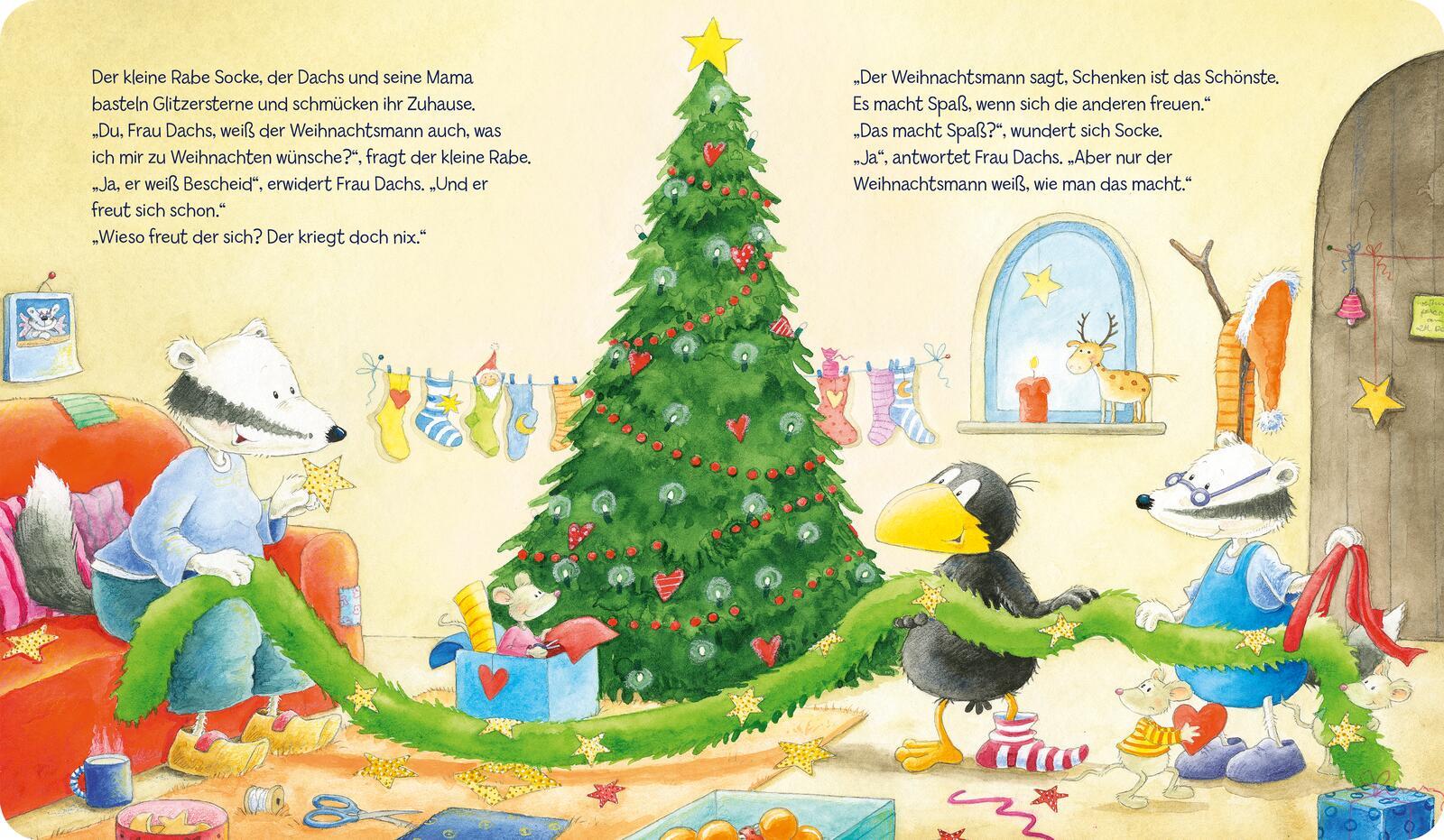 Beispielinhalt (Bild) Der kleine Rabe Socke: Alles verschenkt! Mit Spielfiguren