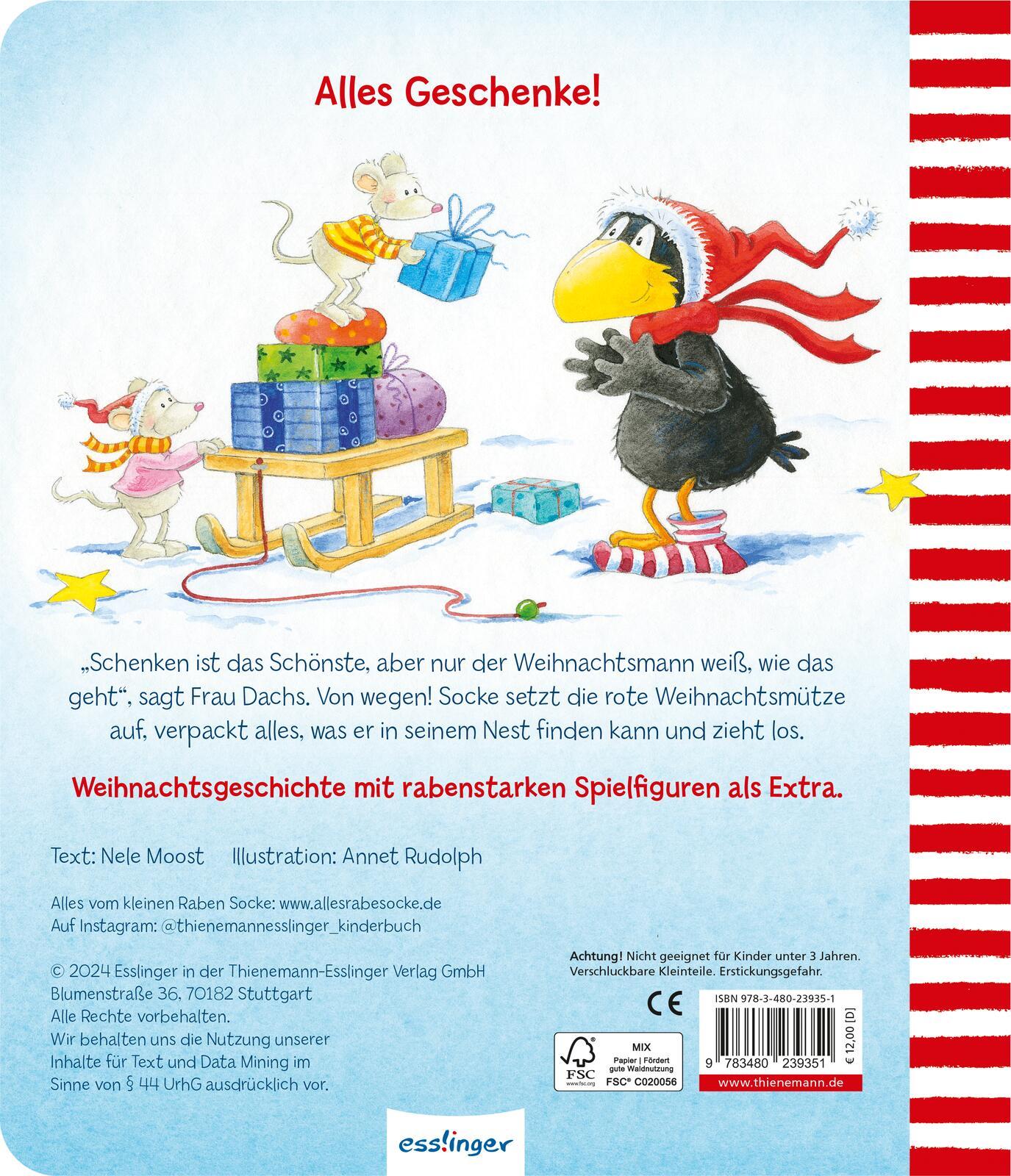 Rückseitencover Der kleine Rabe Socke: Alles verschenkt! Mit Spielfiguren