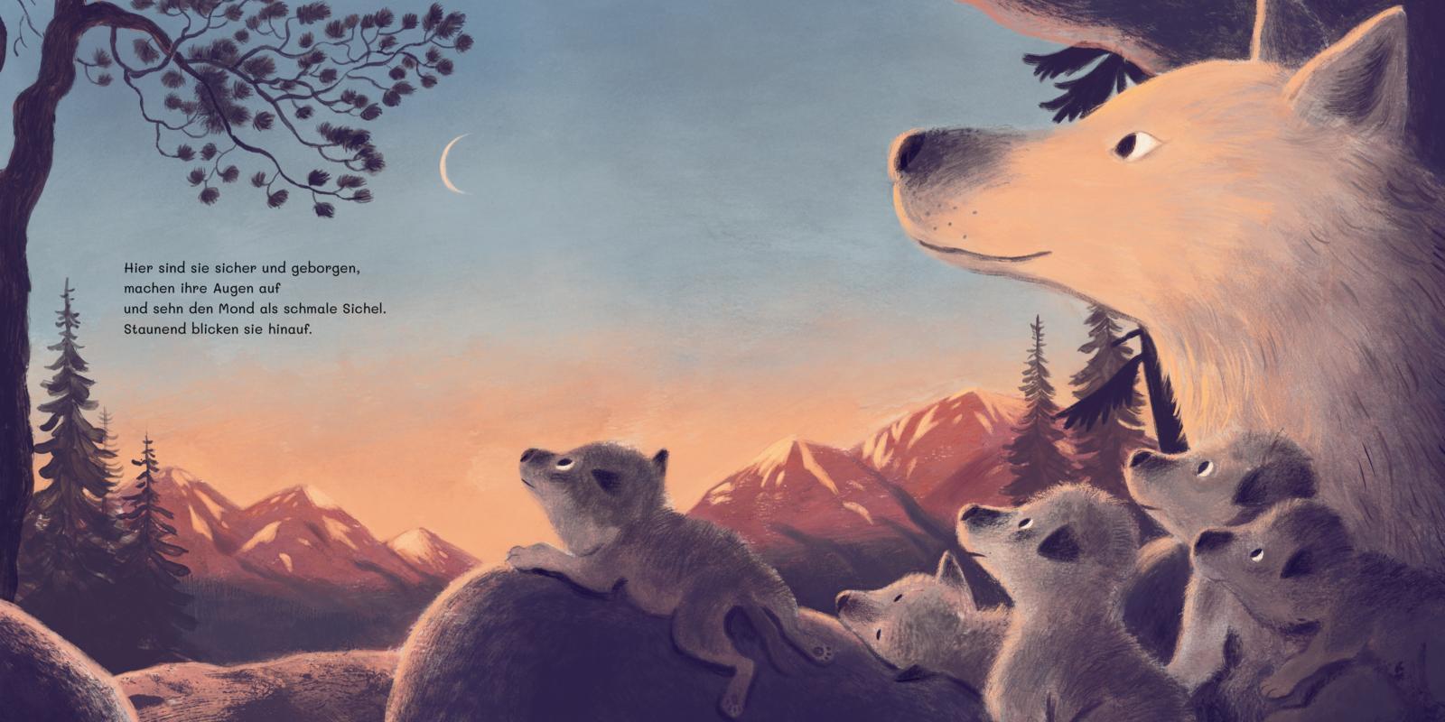 Beispielinhalt (Bild) Im Wald der Wölfchen