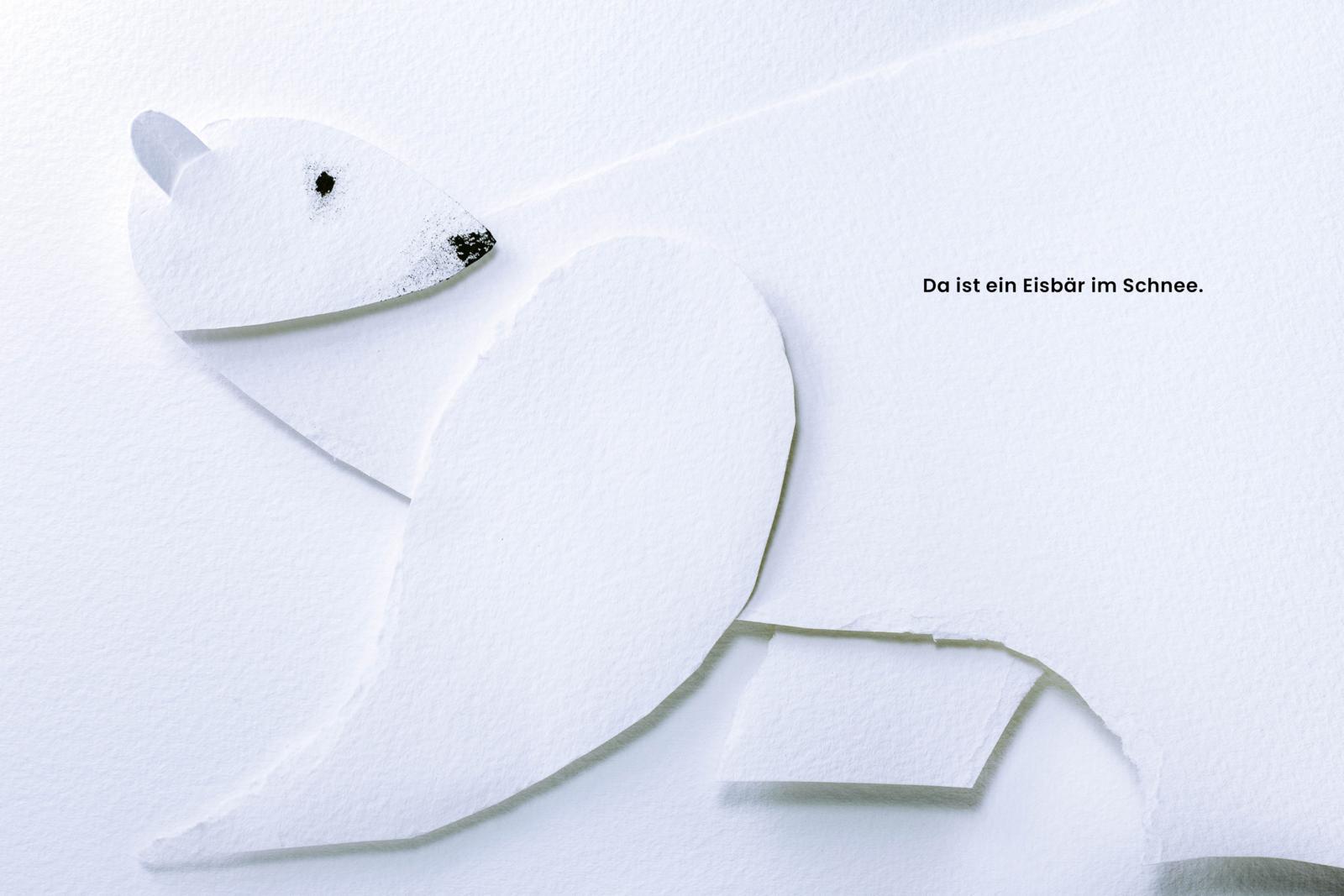 Beispielinhalt (Bild) Ein Eisbär im Schnee