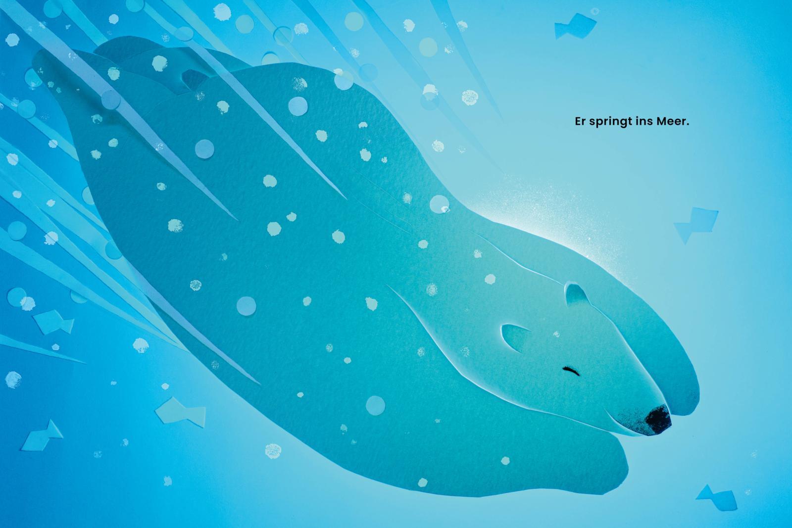 Beispielinhalt (Bild) Ein Eisbär im Schnee