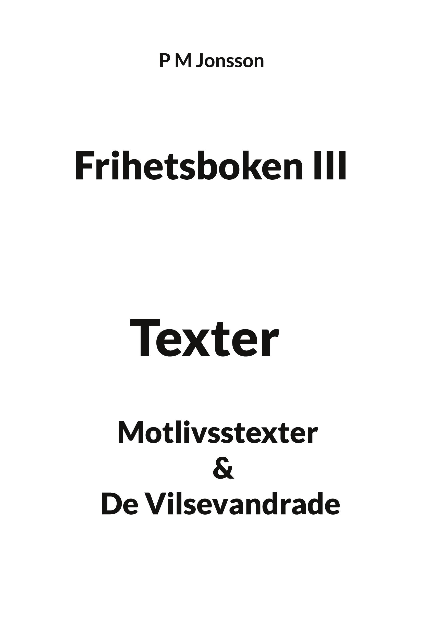 Vorderes Coverbild Frihetsboken III