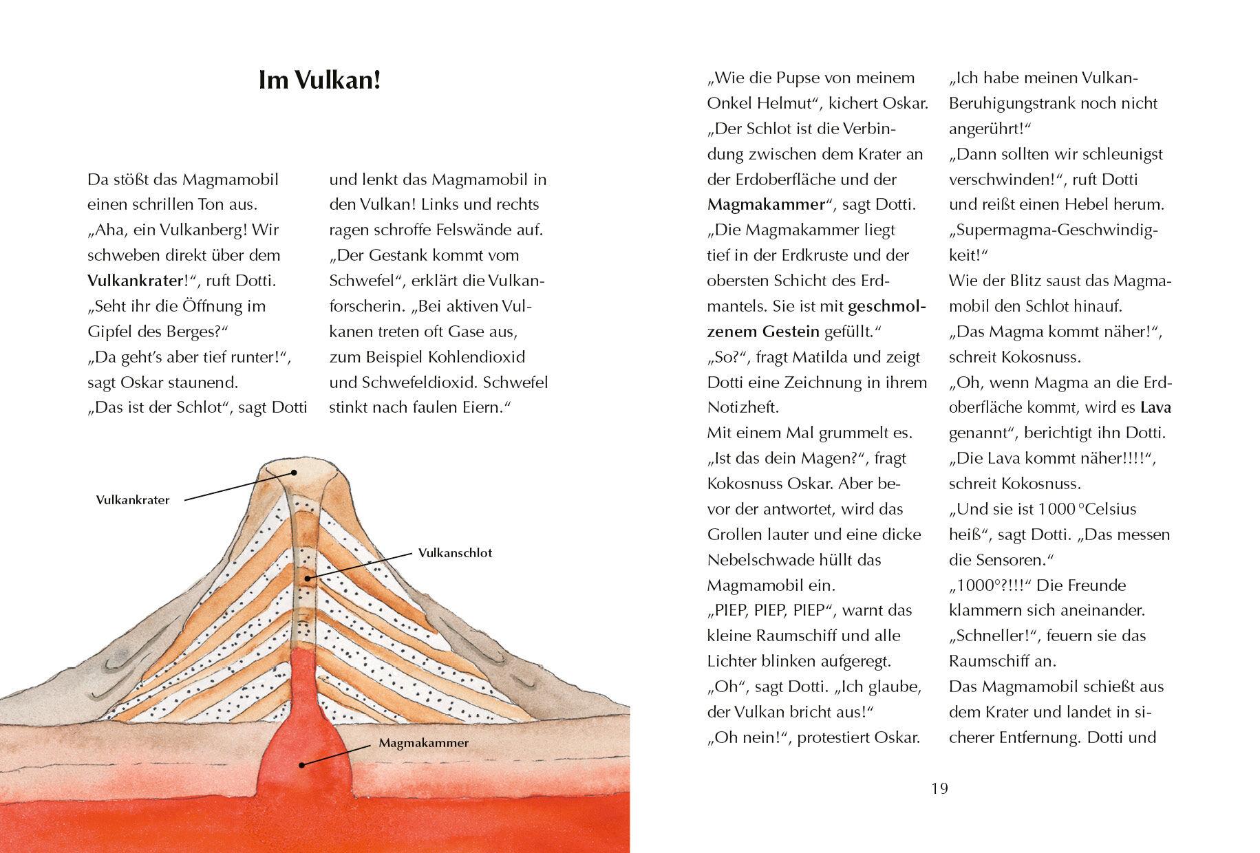 Beispielinhalt (Bild) Alles klar! Der kleine Drache Kokosnuss erforscht die Vulkane