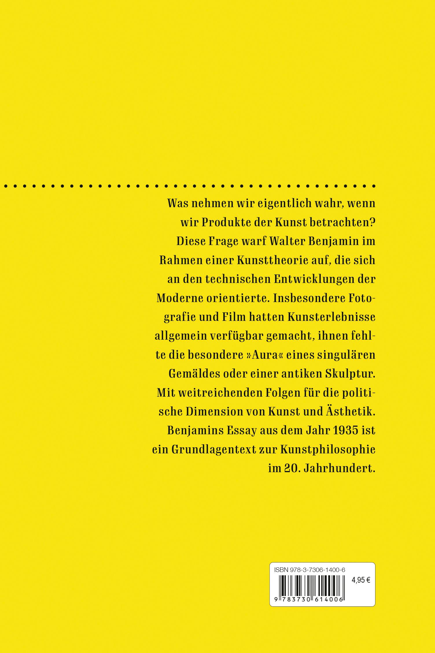 Beispielinhalt (Bild) Das Kunstwerk im Zeitalter seiner technischen Reproduzierbarkeit