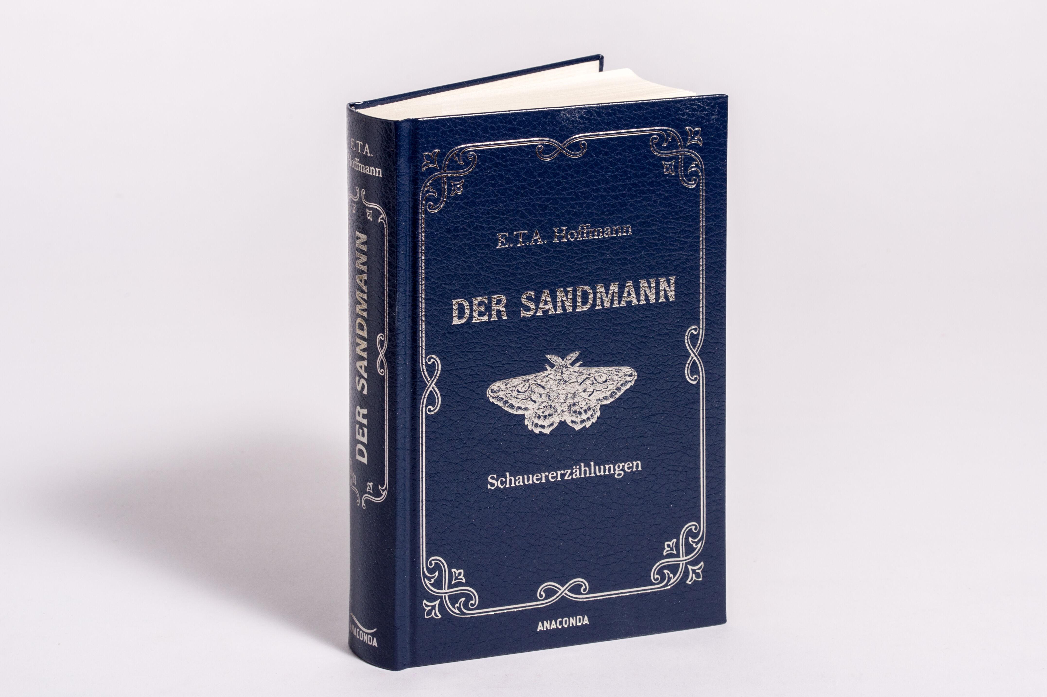 Beispielinhalt (Bild) Der Sandmann. Schauererzählungen. In Cabra-Leder gebunden. Mit Silberprägung