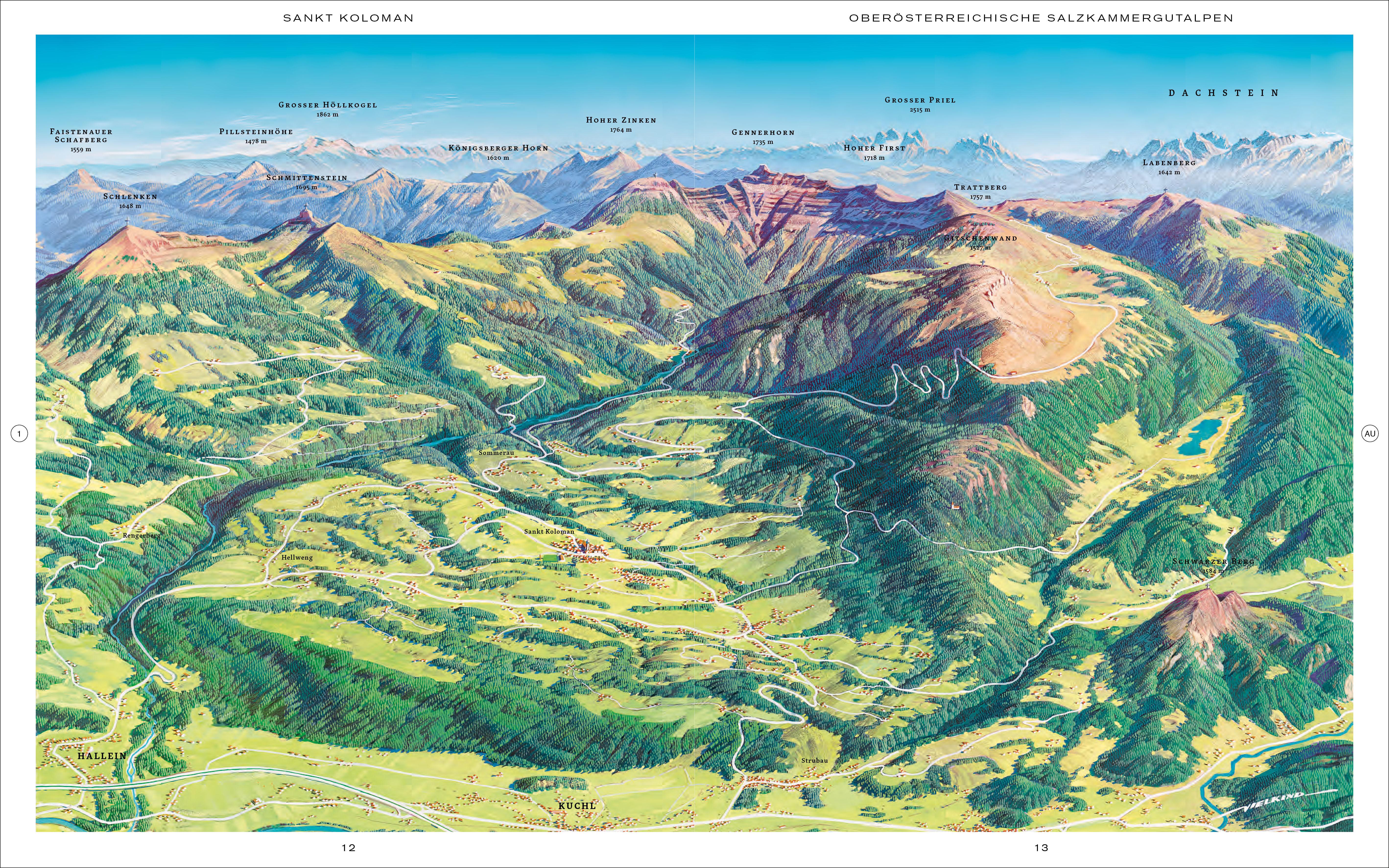 Beispielinhalt (Bild) Alpen. Die Kunst der Panoramakarte